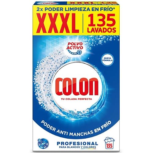 Detalle 2 de Colon Polvo Activo Detergente para lavadora (135 dosis, 7.037 kg) – suitable para ropa blanca y de color