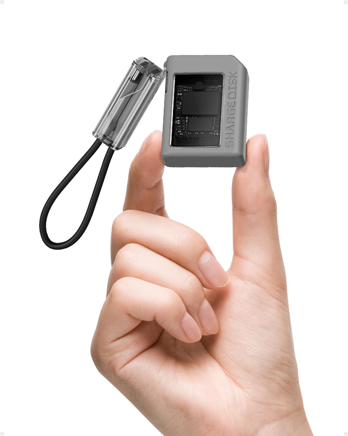 Detalle de sharge SD 001 SSDケース USB 3.2 Gen 2対応・最大2TB・ダークグレー
