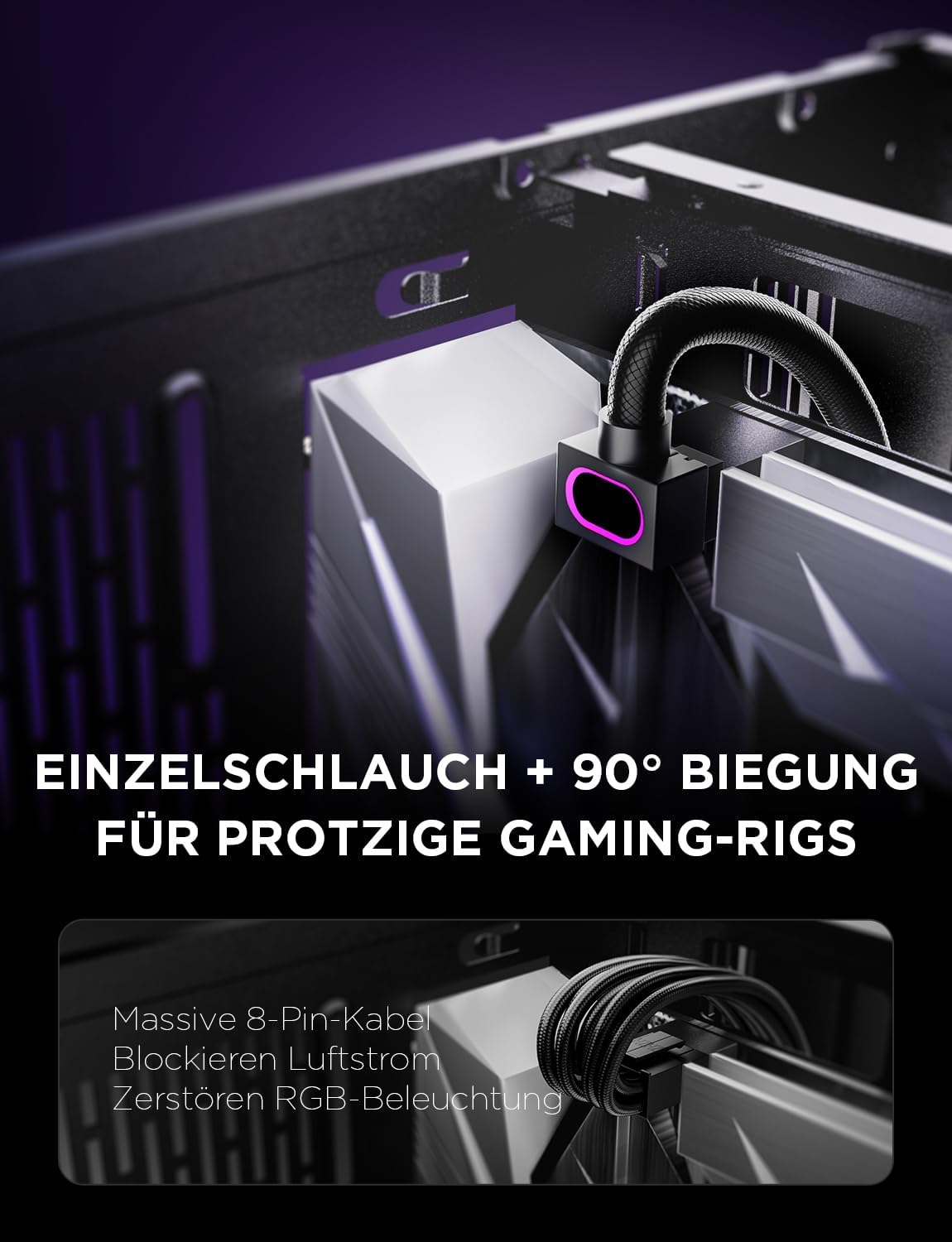 Detalle de AsiaHorse Hydrus 8-Pin CPU Verlängerungskabel 30 cm