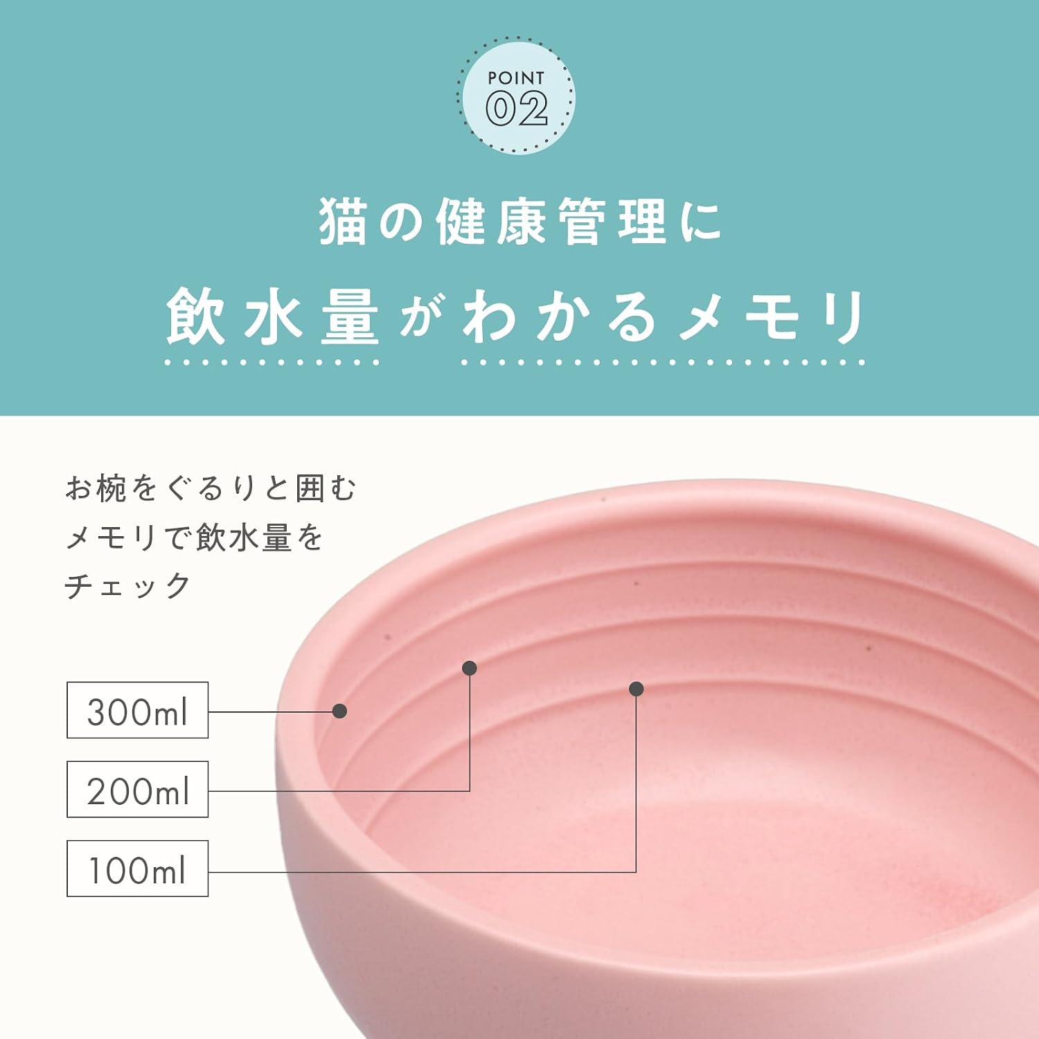 Detalle 2 de 猫壱 脚付ウォーターボウル 美濃焼・日本製、ホワイト、電子レンジ・食洗機対応