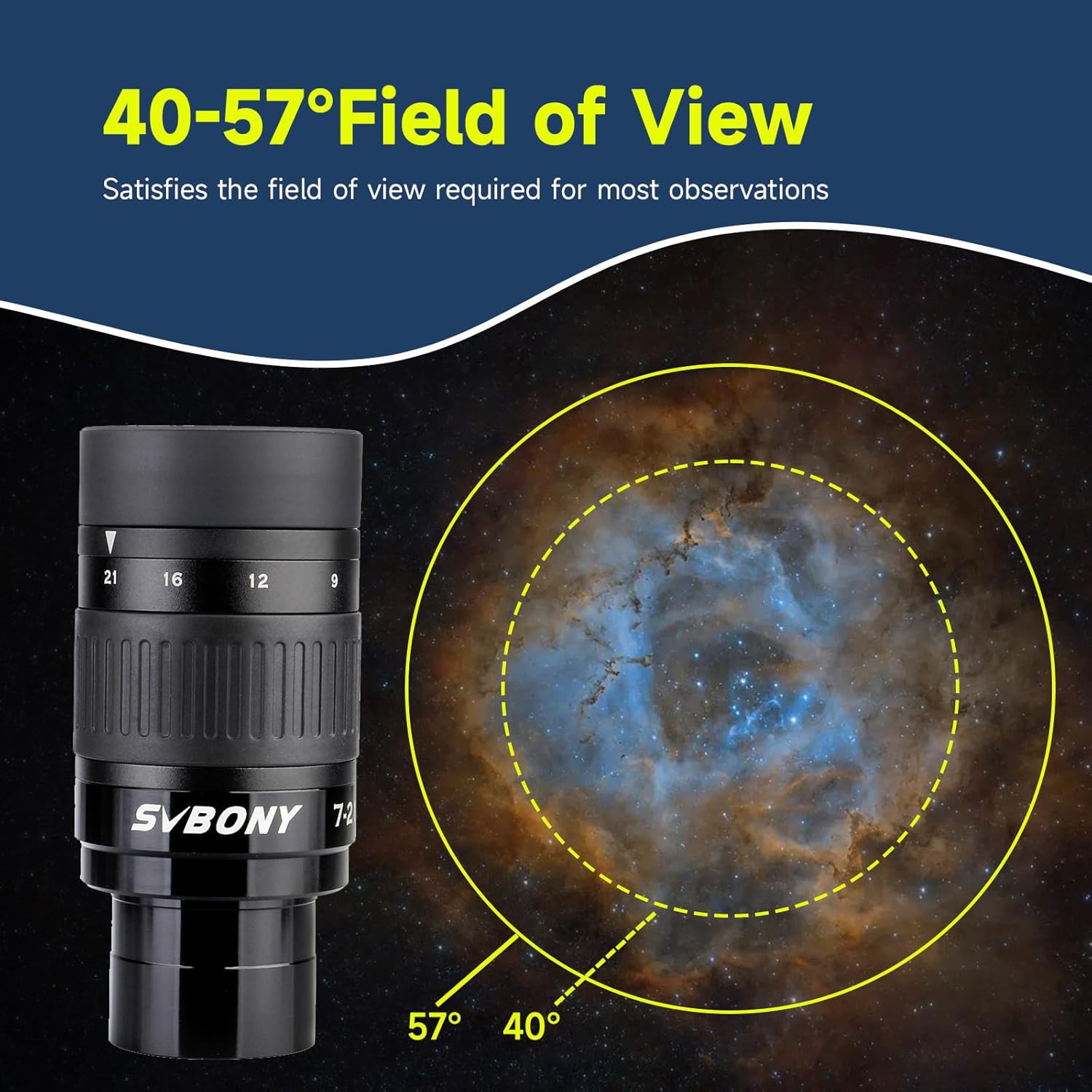 Thumbnail 3 de SVBONY SV135 oculare per telescopio con zoom 1,25" da 7 a 21 mm