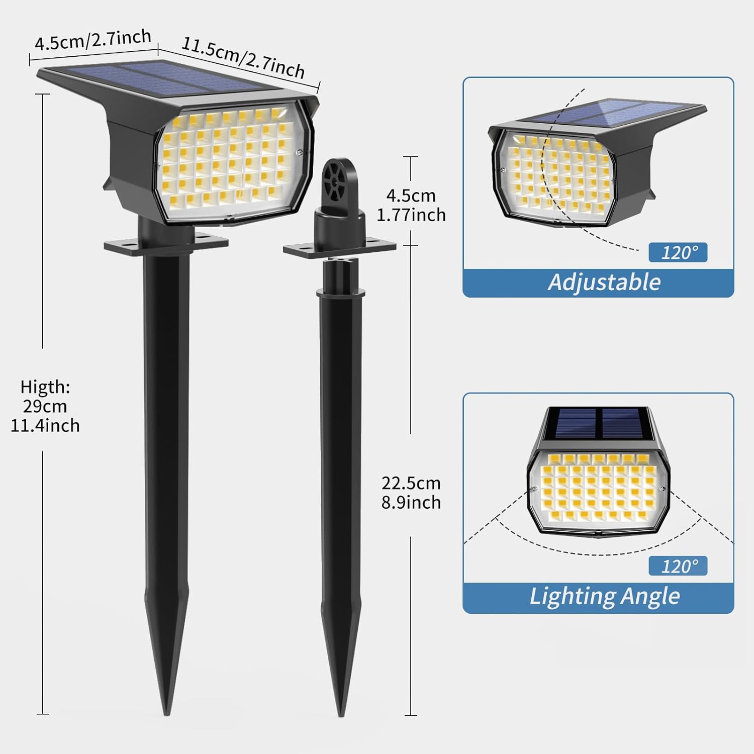 Thumbnail 1 de WENATY 46 LED Solar Spot Lights 4 Pack