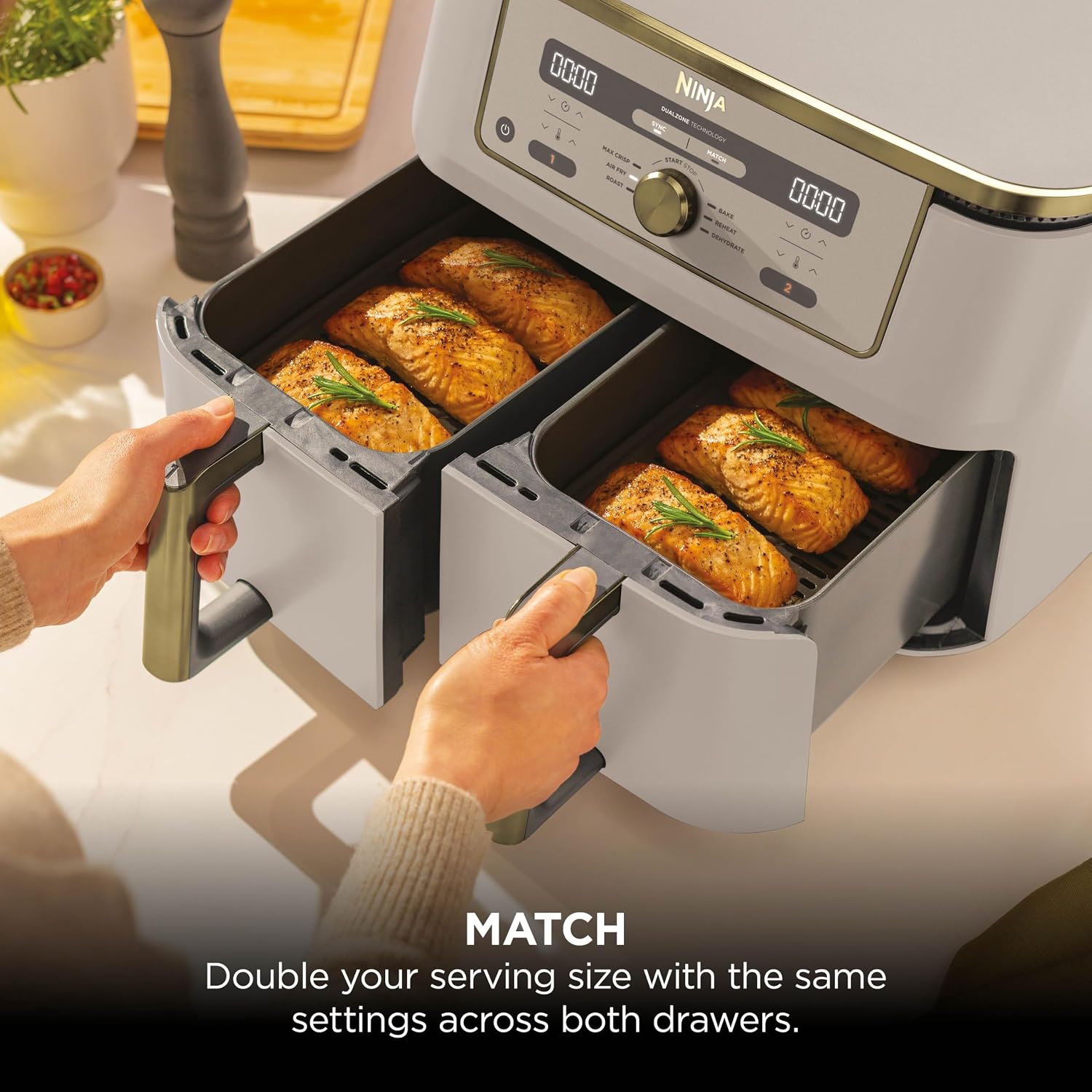 Detalle 2 de Ninja MAX Dual Zone Air Fryer DZ400UKSTGD