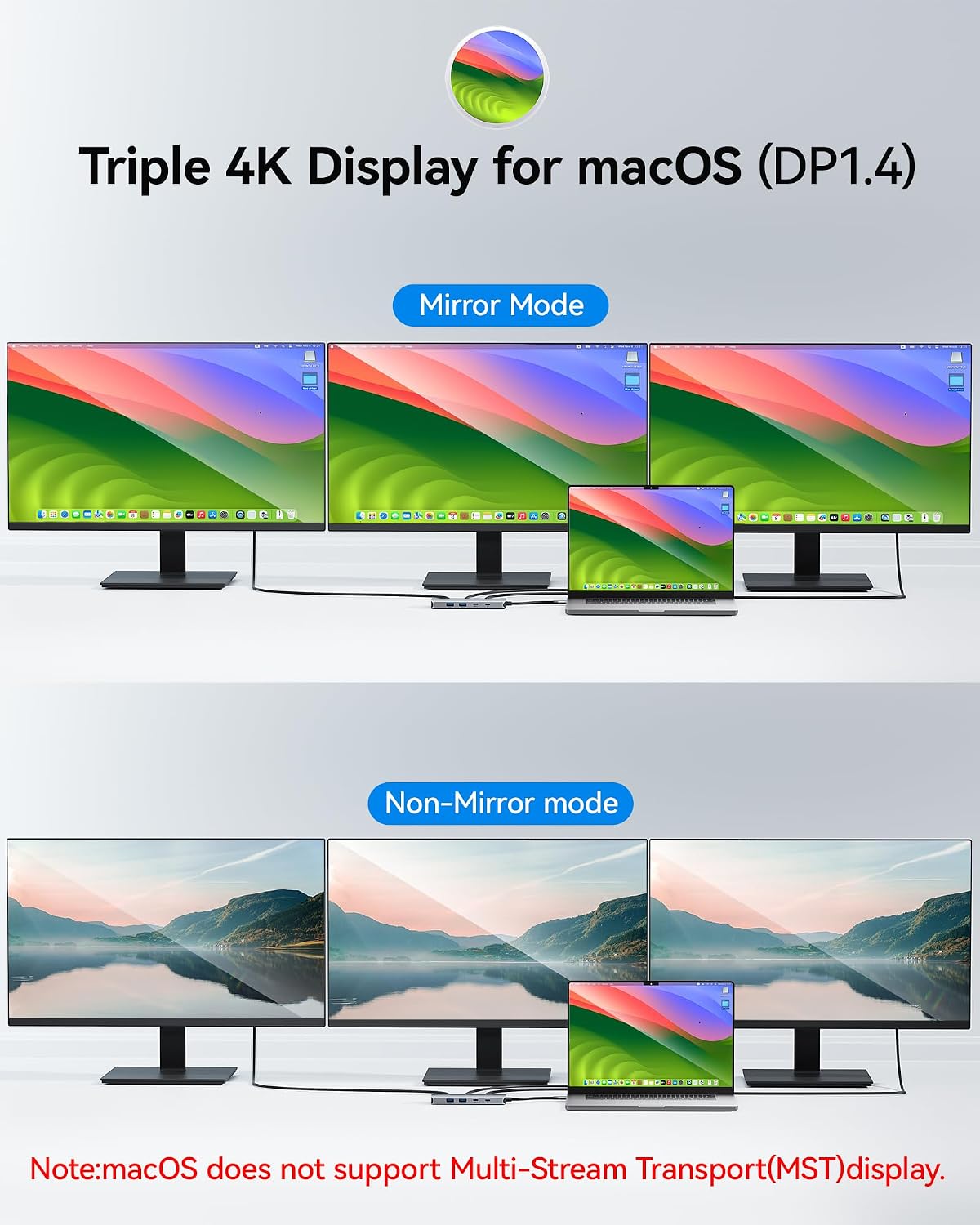 Thumbnail 2 de USB-C Docking Station Dual Monitor 8 in 1