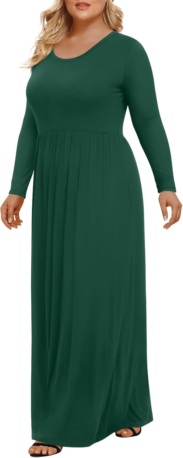 Detalle 2 de LONGYUAN Plus Size Maxi Dress XL-6XL