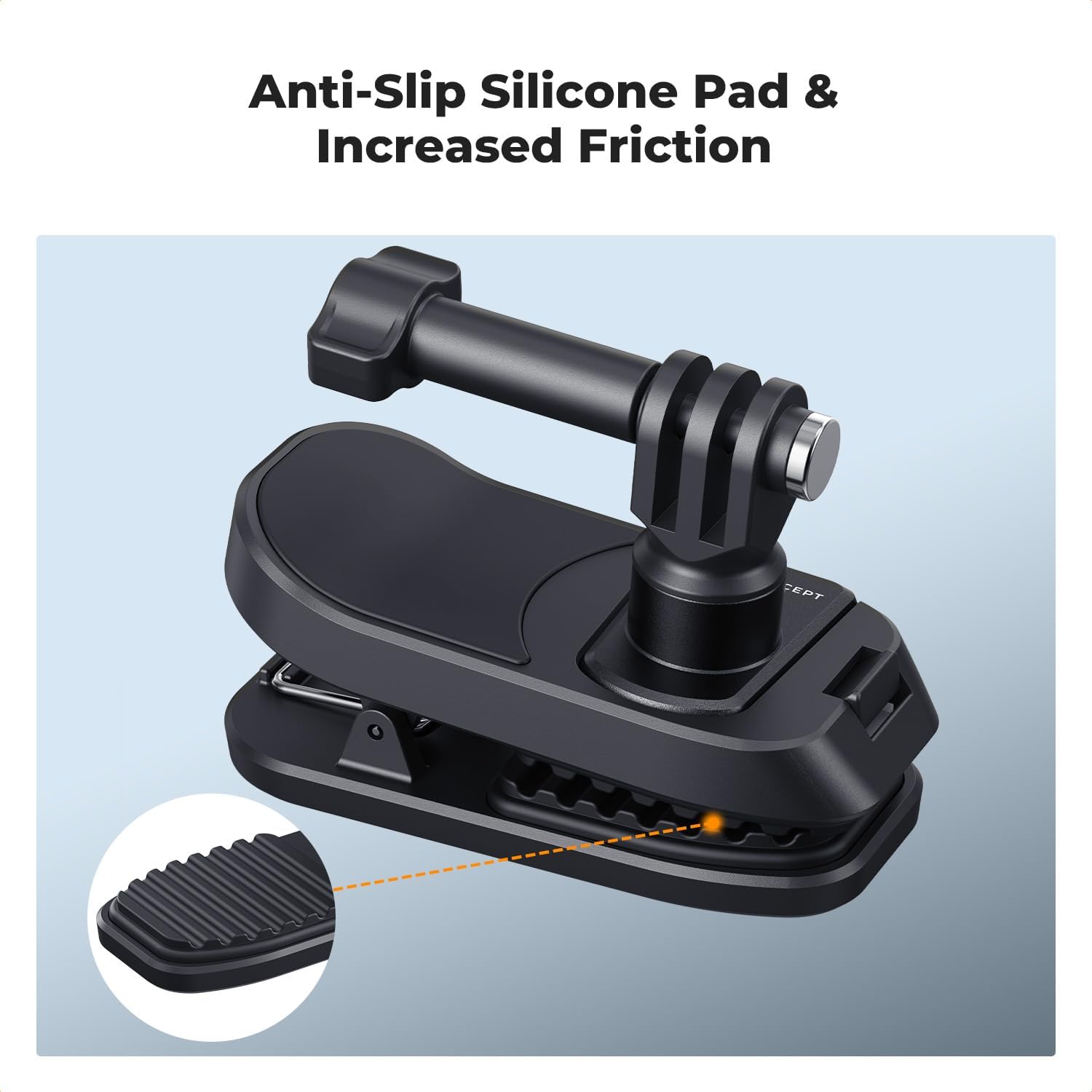 Thumbnail 5 de K&F CONCEPT Magnetic Backpack Clip Mount – 180° swivel quick-release holder for action cameras