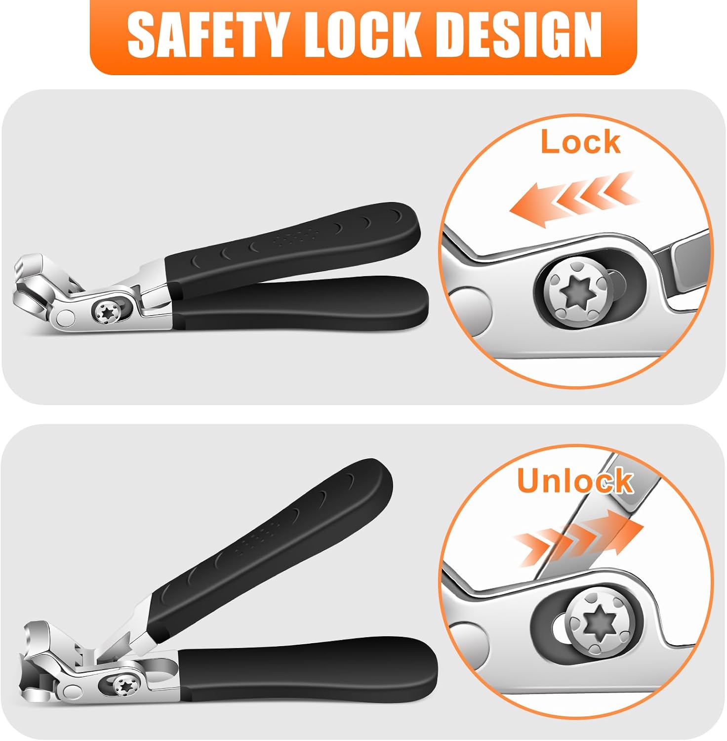 Thumbnail 4 de Toe Nail Clippers for Seniors Thick Nails with Angled Head – Ergonomic, Wide Jaw Opening and Catcher