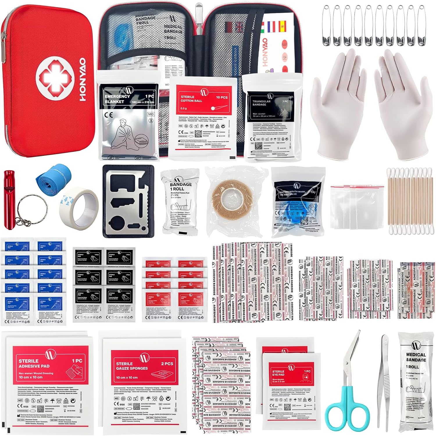 Detalle de HONYAO kit pronto soccorso 200 pezzi