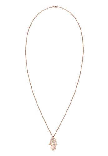 Detalle de Elli Collares: Collar Hamsa en plata 925 con baño de oro rosado