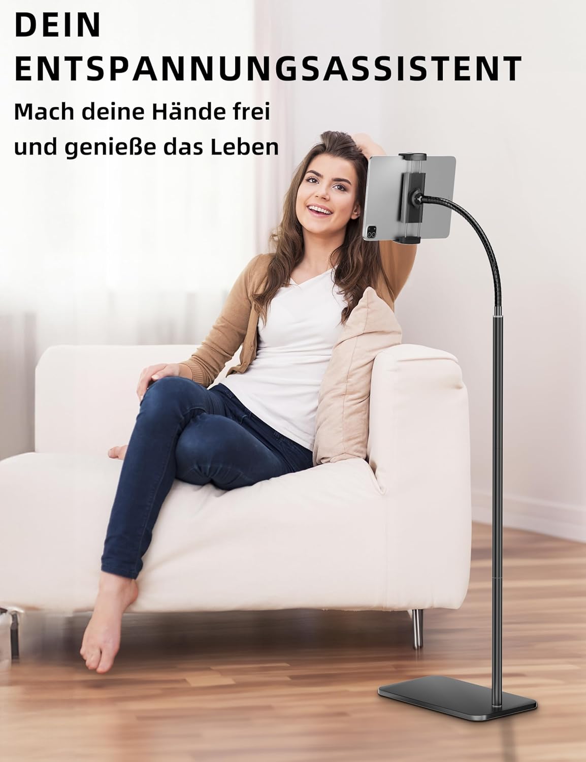 Detalle de LanPavilion Tablet-Bodenständer 39,9 cm 🧑