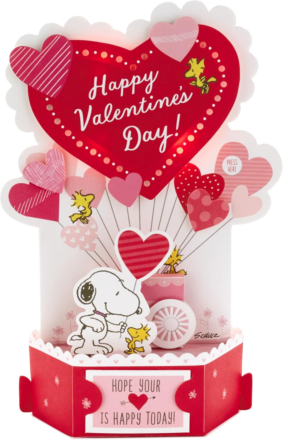 Detalle de Hallmark PEANUTS Valentines card 3D pop up