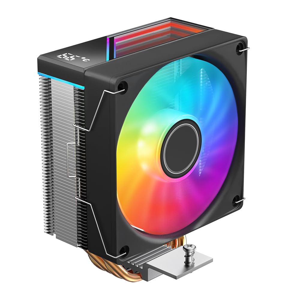 Jungle Leopard KF420E CPU Cooler with LCD Temperature Display and ARGB Fan