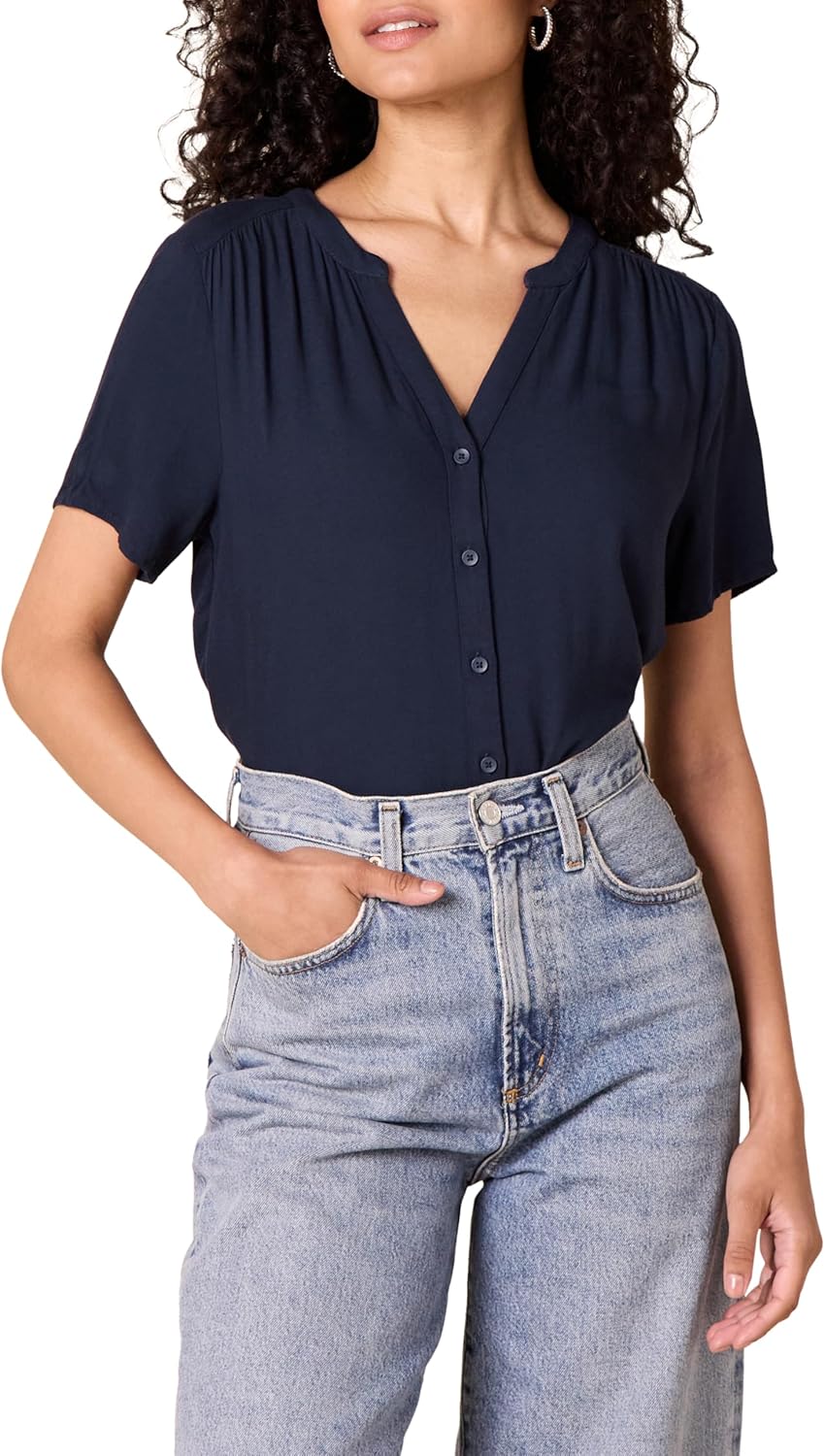 Thumbnail 5 de Amazon Essentials women’s relaxed-fit short-sleeved woven blouse