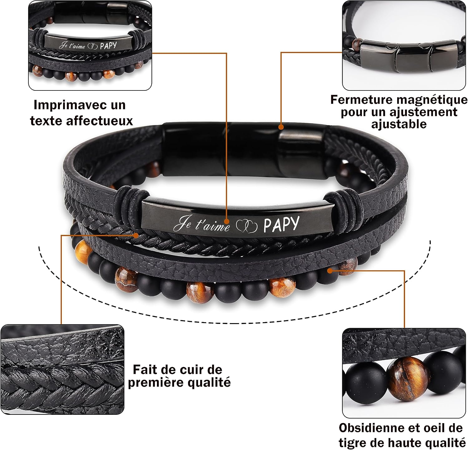 Detalle 2 de Merclix Bracelet homme 23 cm