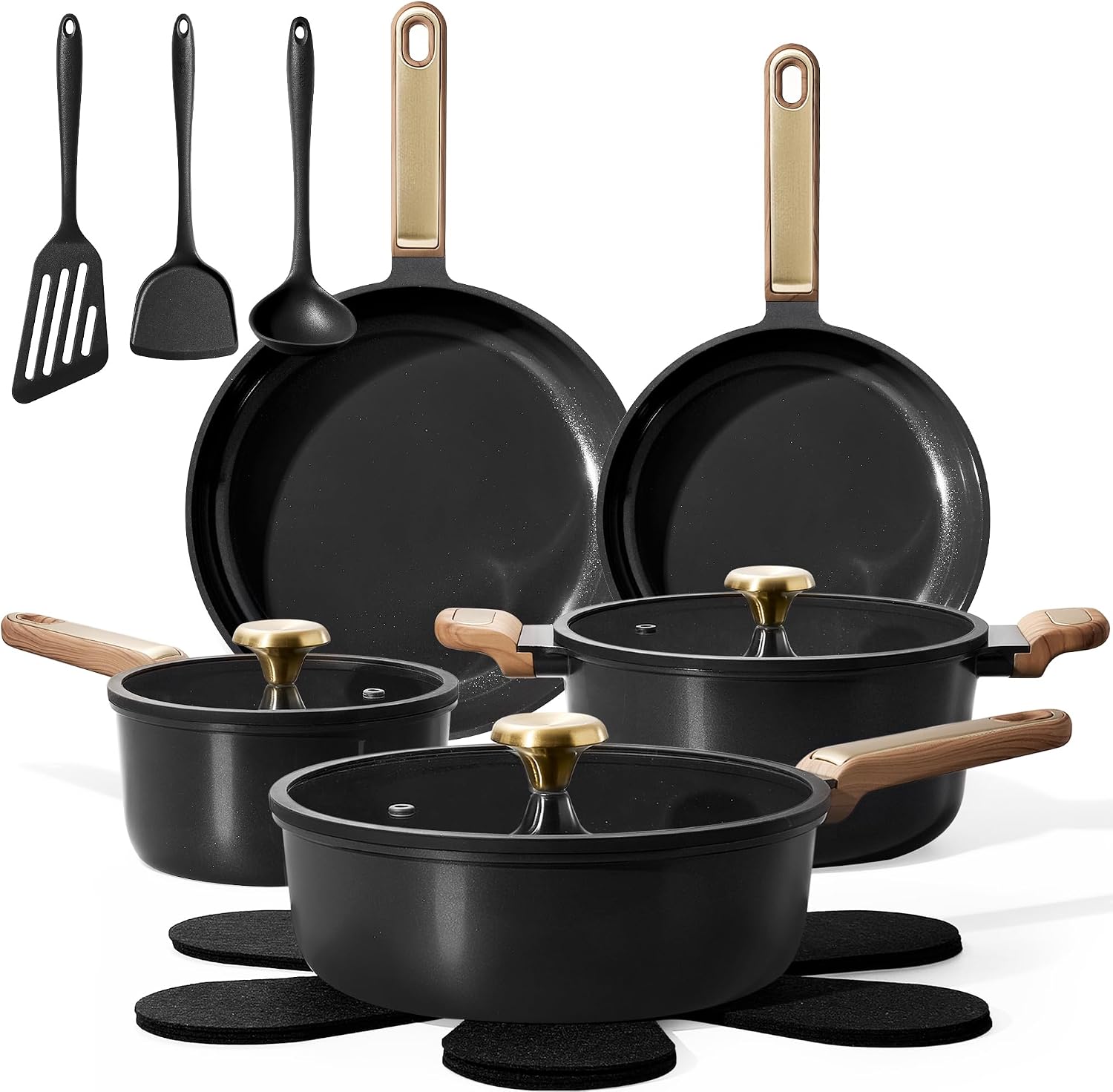 Detalle de CAROTE Ceramic Nonstick Cookware 16pcs