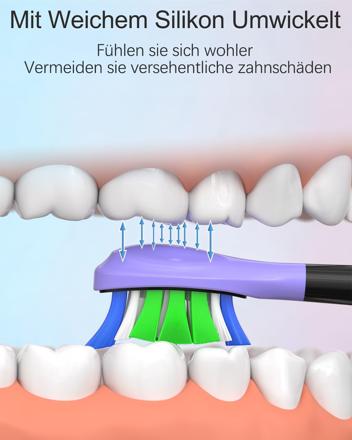 Thumbnail 3 de Jarubekil 12er Ersatzbürsten für Philips Sonicare – kompatible Aufsteckbürsten (6 weiß/6 schwarz)