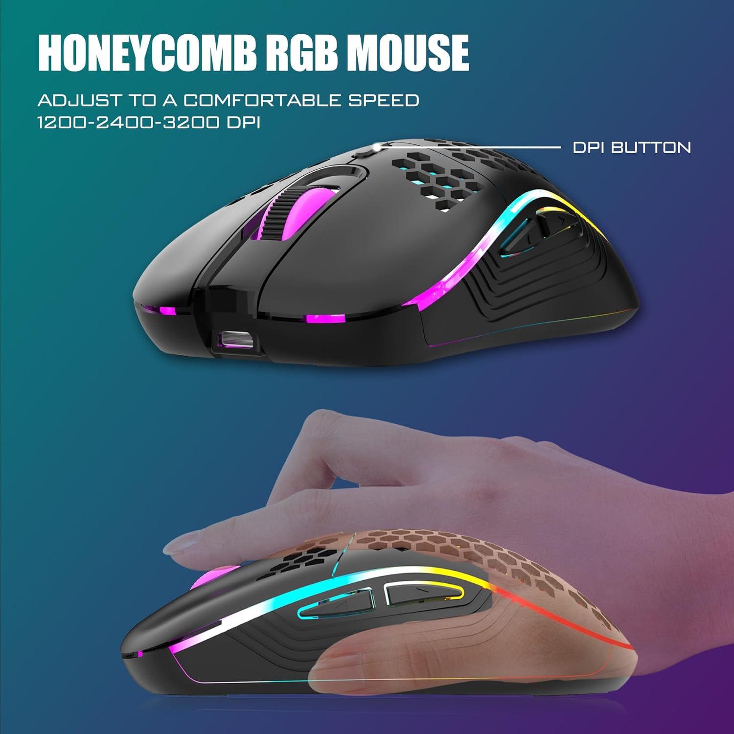 Thumbnail 3 de RedThunder K84 Wireless Keyboard & Mouse Combo: 75% Compact, Rainbow Backlight, USB 2.4G