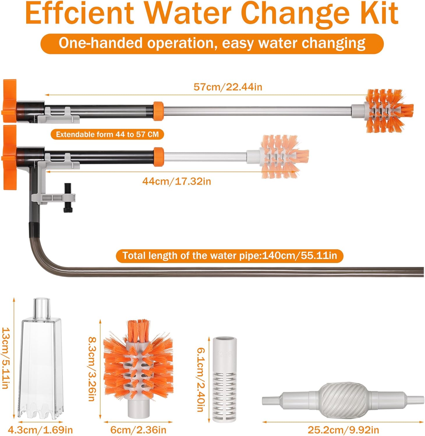 Detalle 2 de Fentar Aquarium Gravel Cleaner 3-in-1