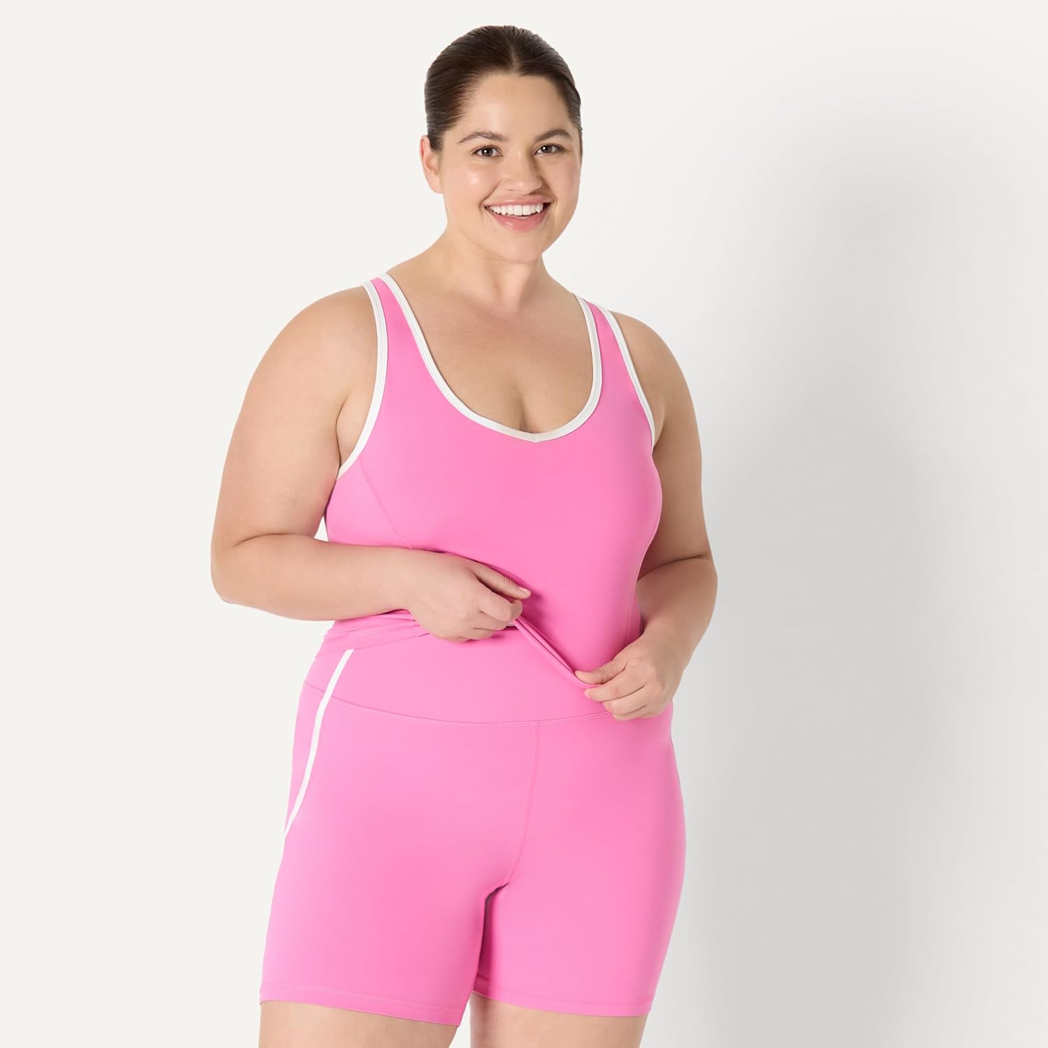 Thumbnail 5 de Amazon Essentials Women’s Active FormFlex Buttery Soft Light Support V-Neck Sports Bra with Contrast Trim