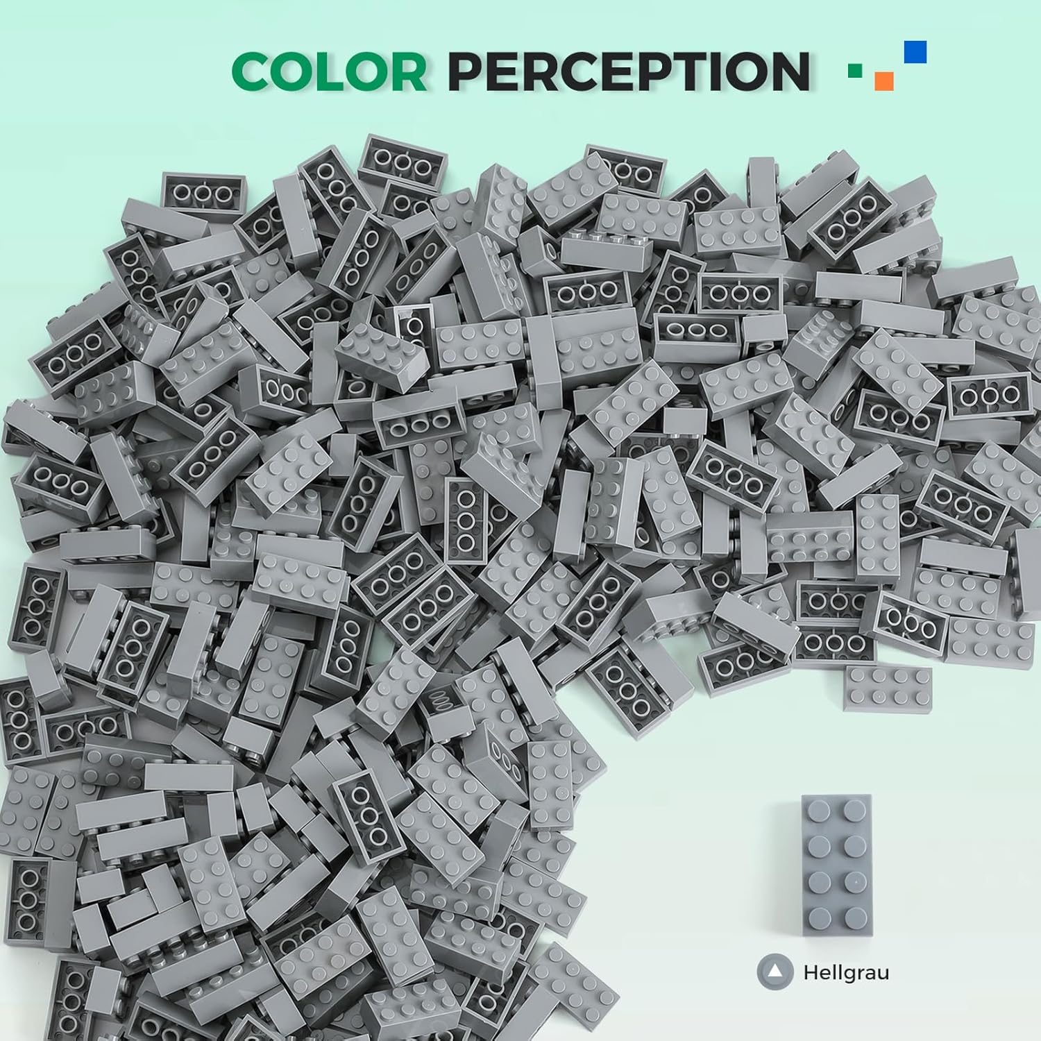 Thumbnail 1 de HUIZDQ 500 Stücke 2X4 Classic Bausteine Set – Dunkelgrau, kompatibel mit allen großen Marken