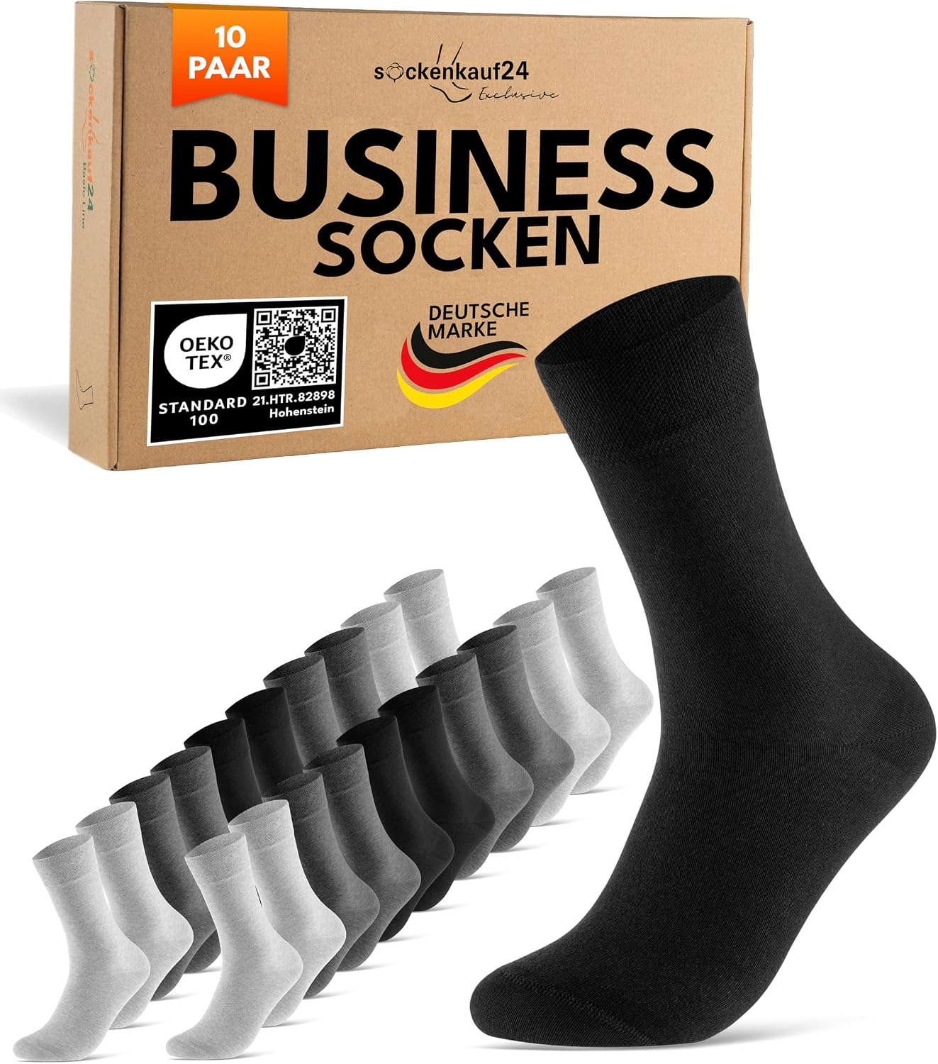 Detalle de 10 Paar Socken Herren Damen Business Baumwolle