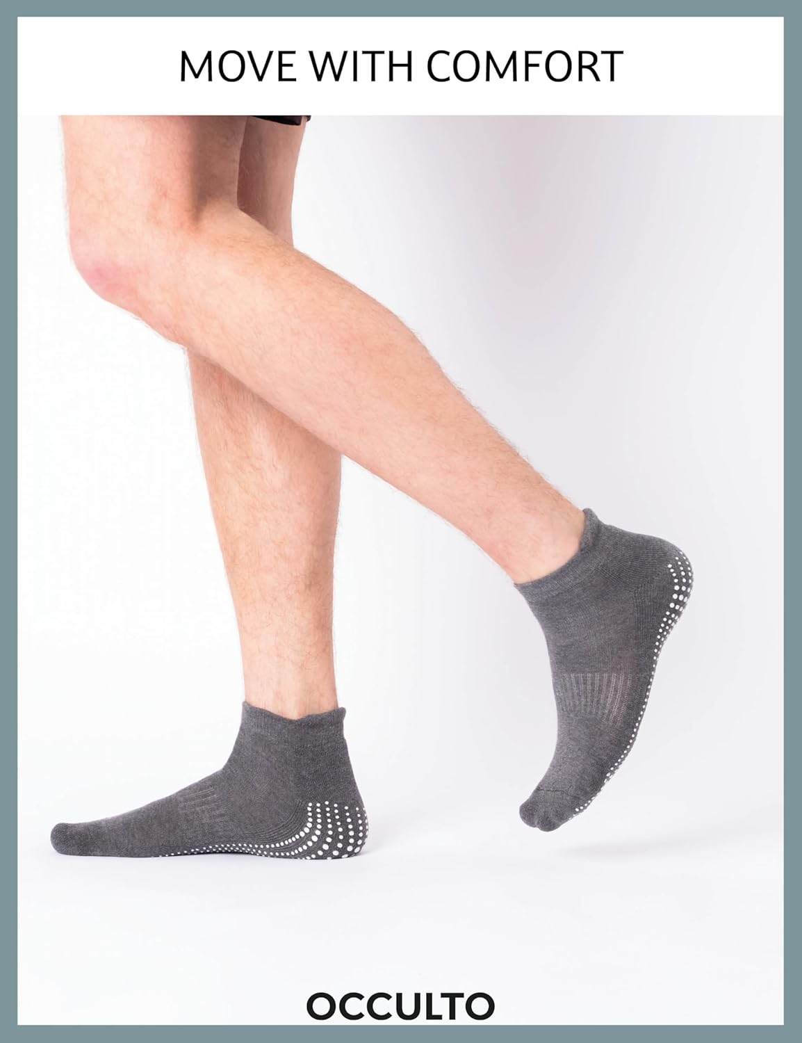 Detalle de Occulto Yoga-Socken für Damen & Herren „Mady“ im 2er- oder 4er-Pack mit rutschfesten Noppen
