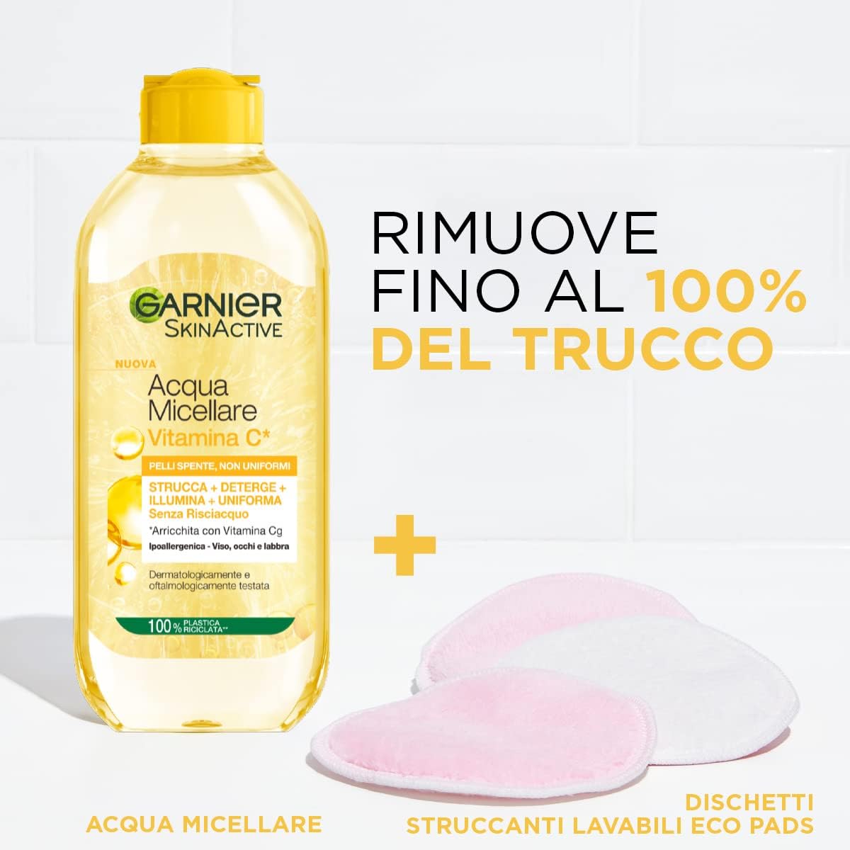 Detalle de Garnier Acqua Micellare Tutto in 1 SkinActive con Vitamina C – 3x400 ml per pelli spente e non uniformi