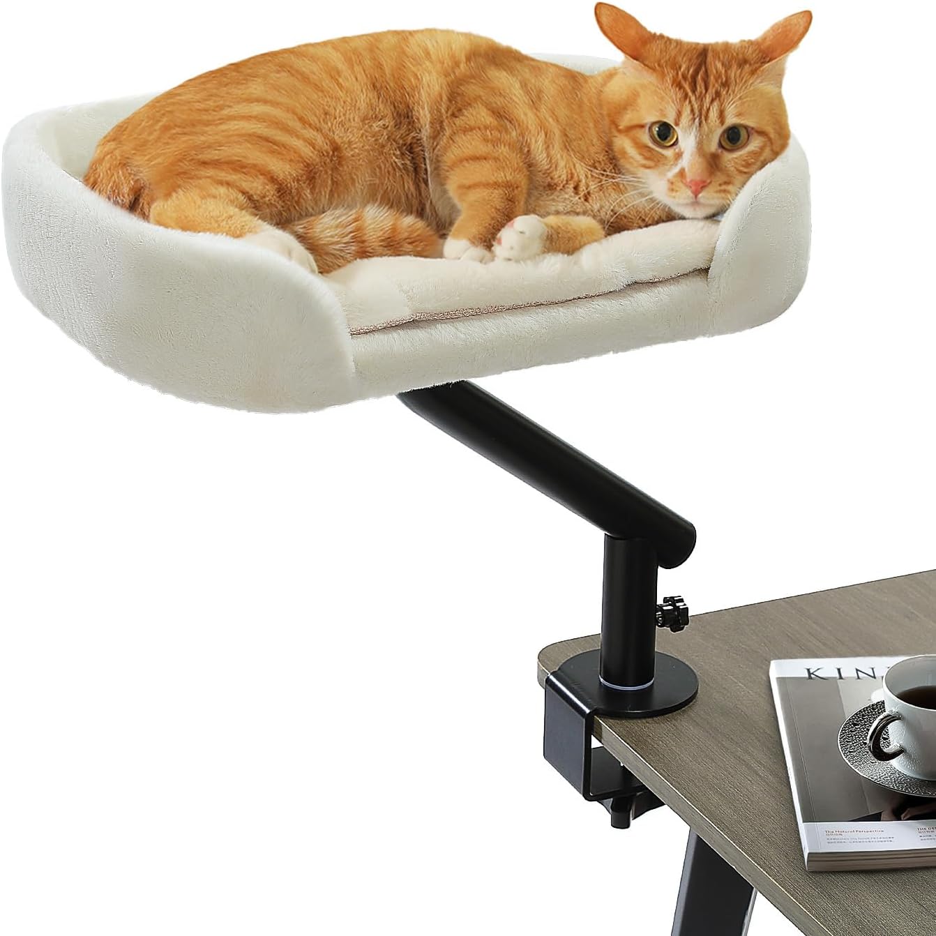 Detalle de PAWZ Road Cat Desk Bed: 360° Rotatable, Supports Up to 50 lbs