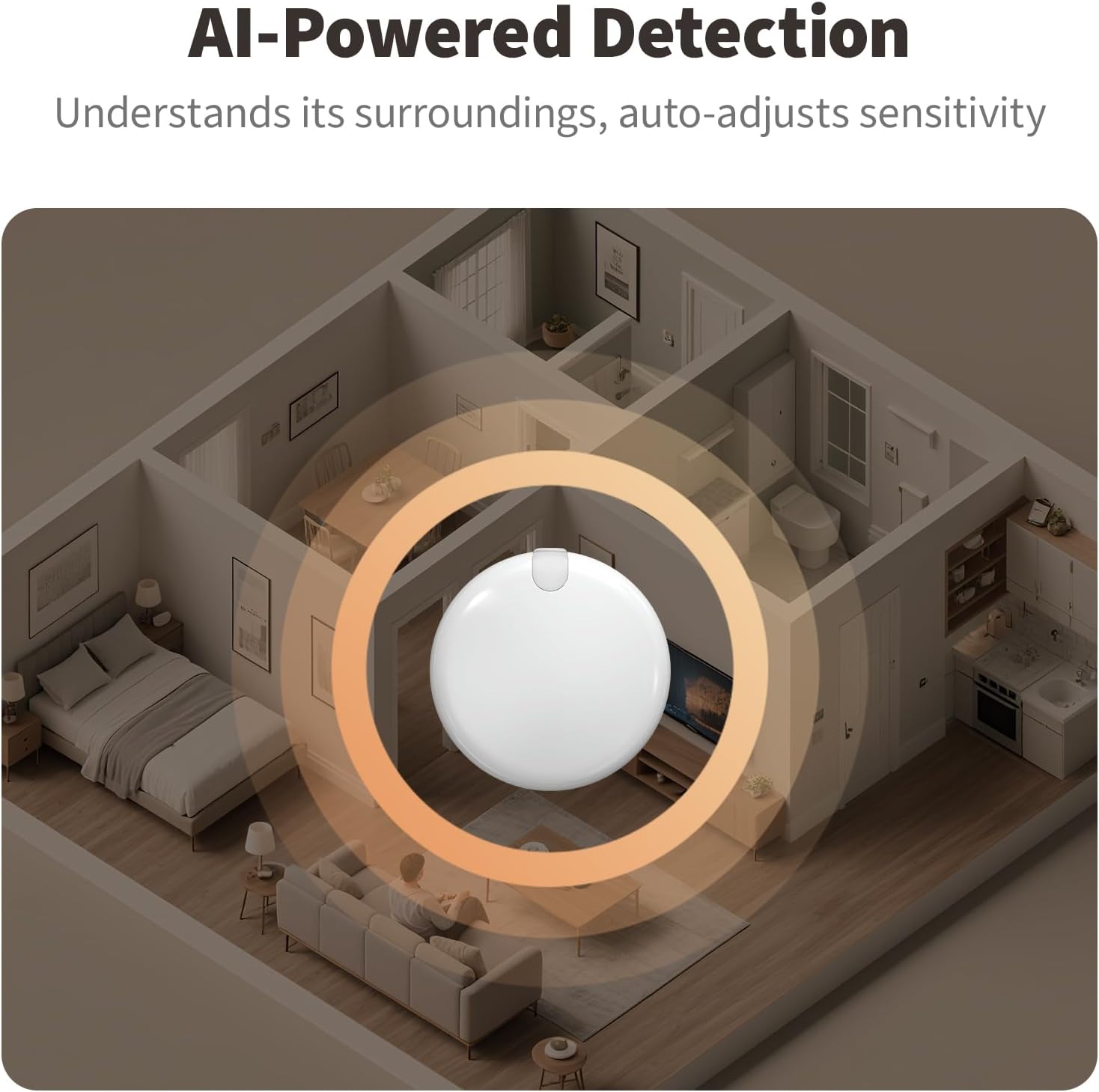 Detalle 2 de Aqara FP300 Presence Sensor — 5-in-1 Wireless Motion Sensor with mmWave, PIR, Light, Temperature & Humidity