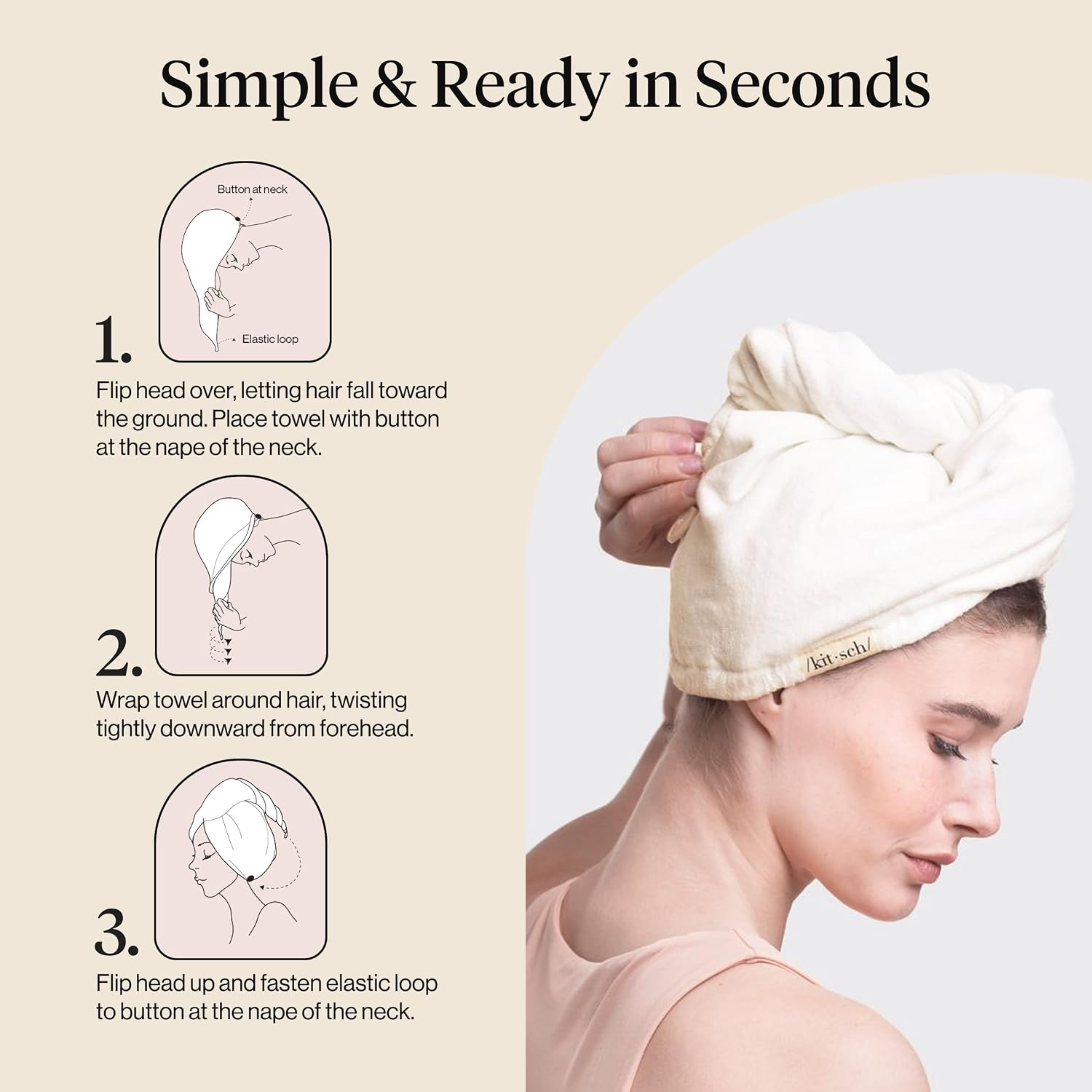Thumbnail 6 de Kitsch Microfiber Hair Towel Wrap Super-Absorbent