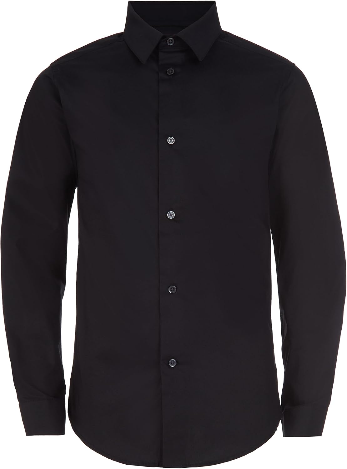 Detalle de Calvin Klein Boys' Long Sleeve Slim Fit Dress Shirt – Button-Down with Cuffs