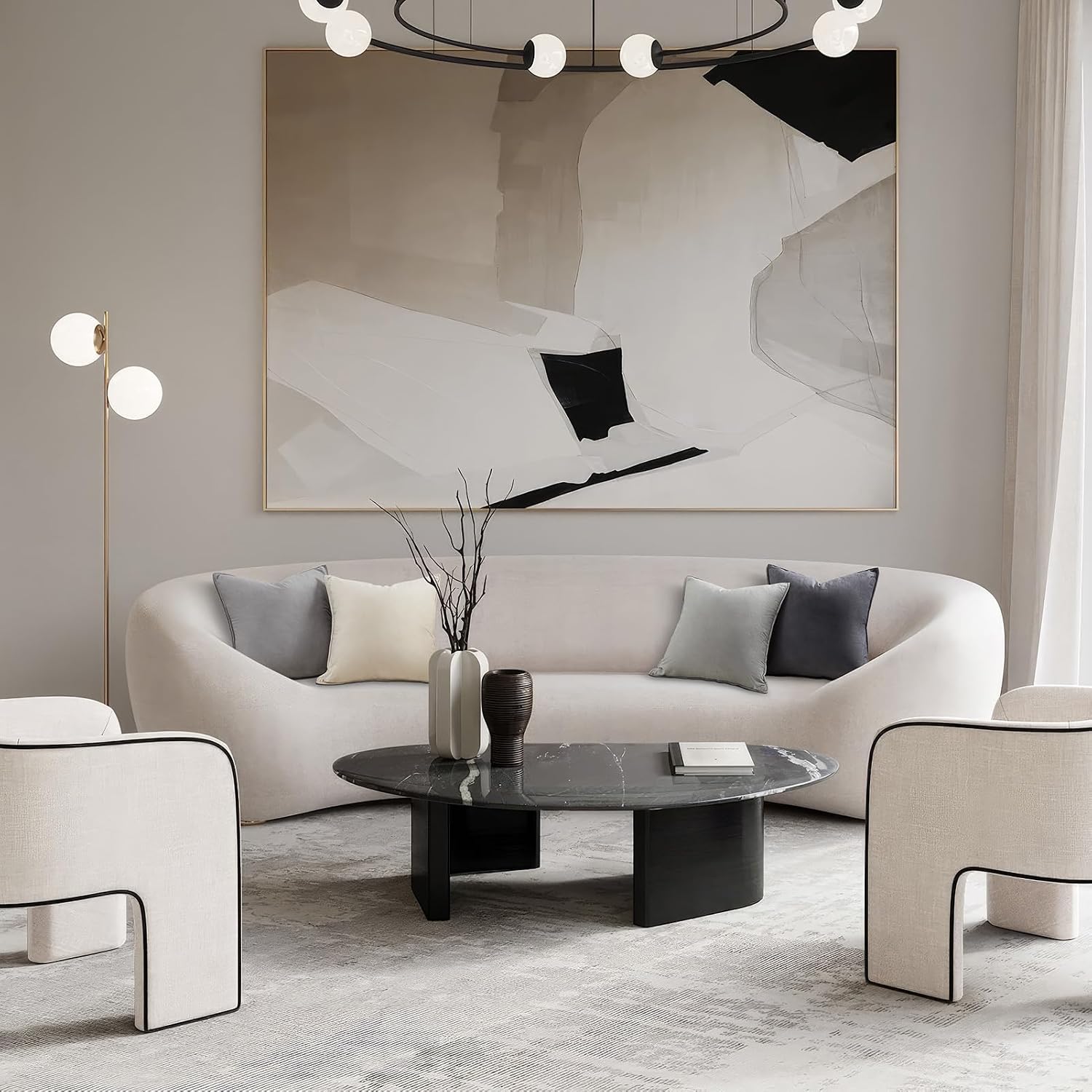 Detalle 1 de 45x45 Kissenbezug Set Samt grau