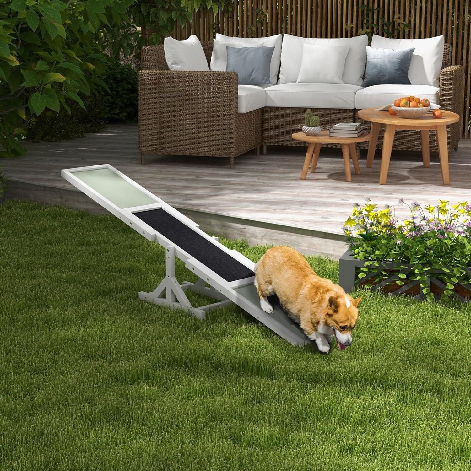 Detalle 2 de PawHut Agility Sport Bascule 180 cm