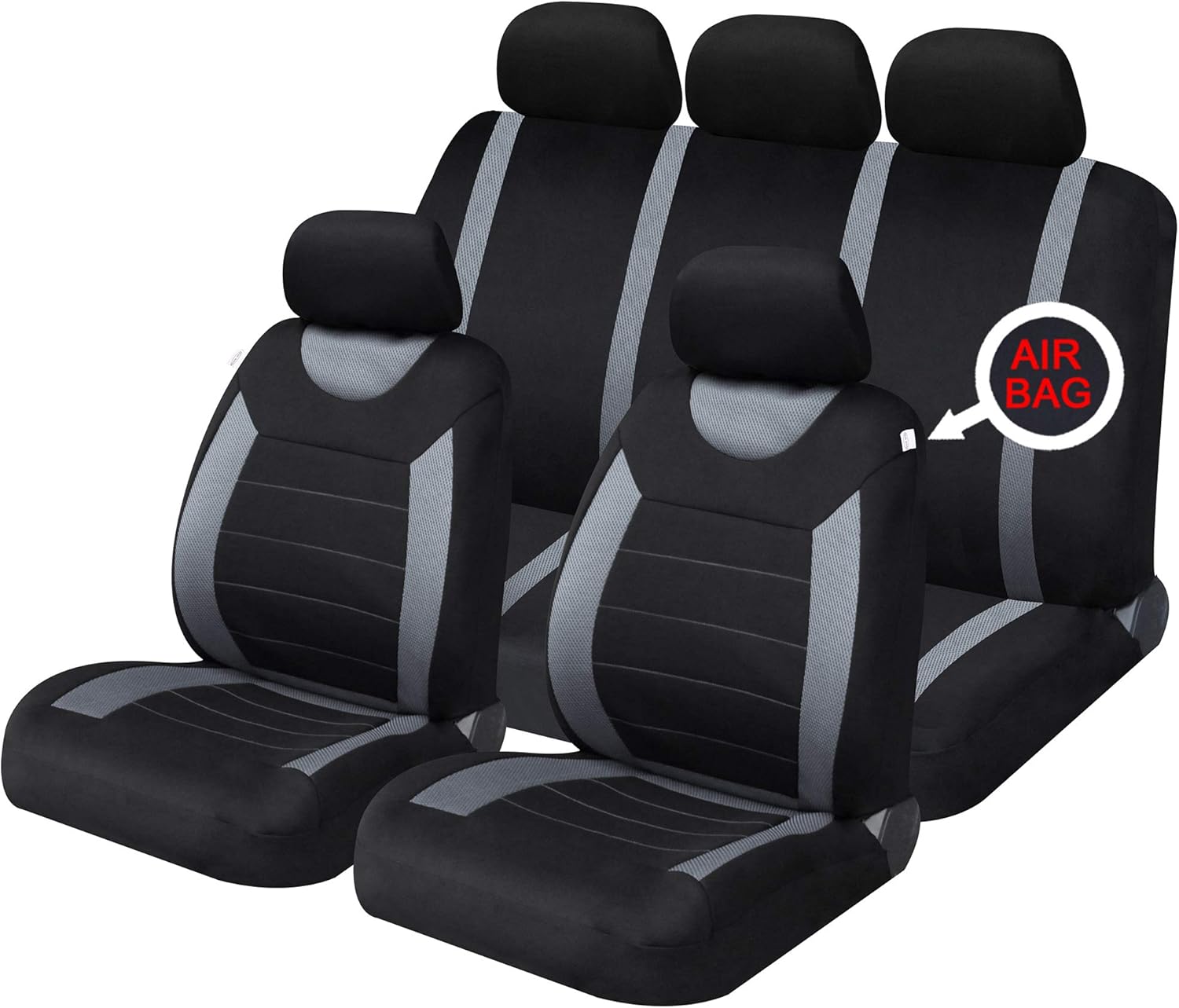 Thumbnail 6 de Sakura Carnaby Red Car Seat and Headrest Covers – Full Universal Set