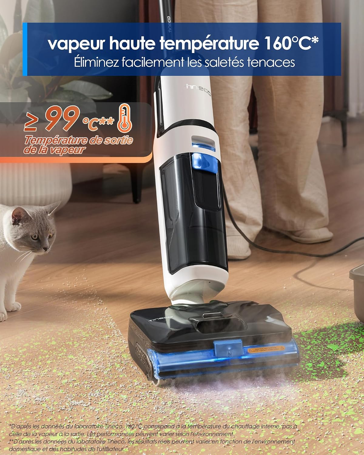 Detalle de Tineco Floor One S6 Nettoyeur vapeur 140°C 🧹