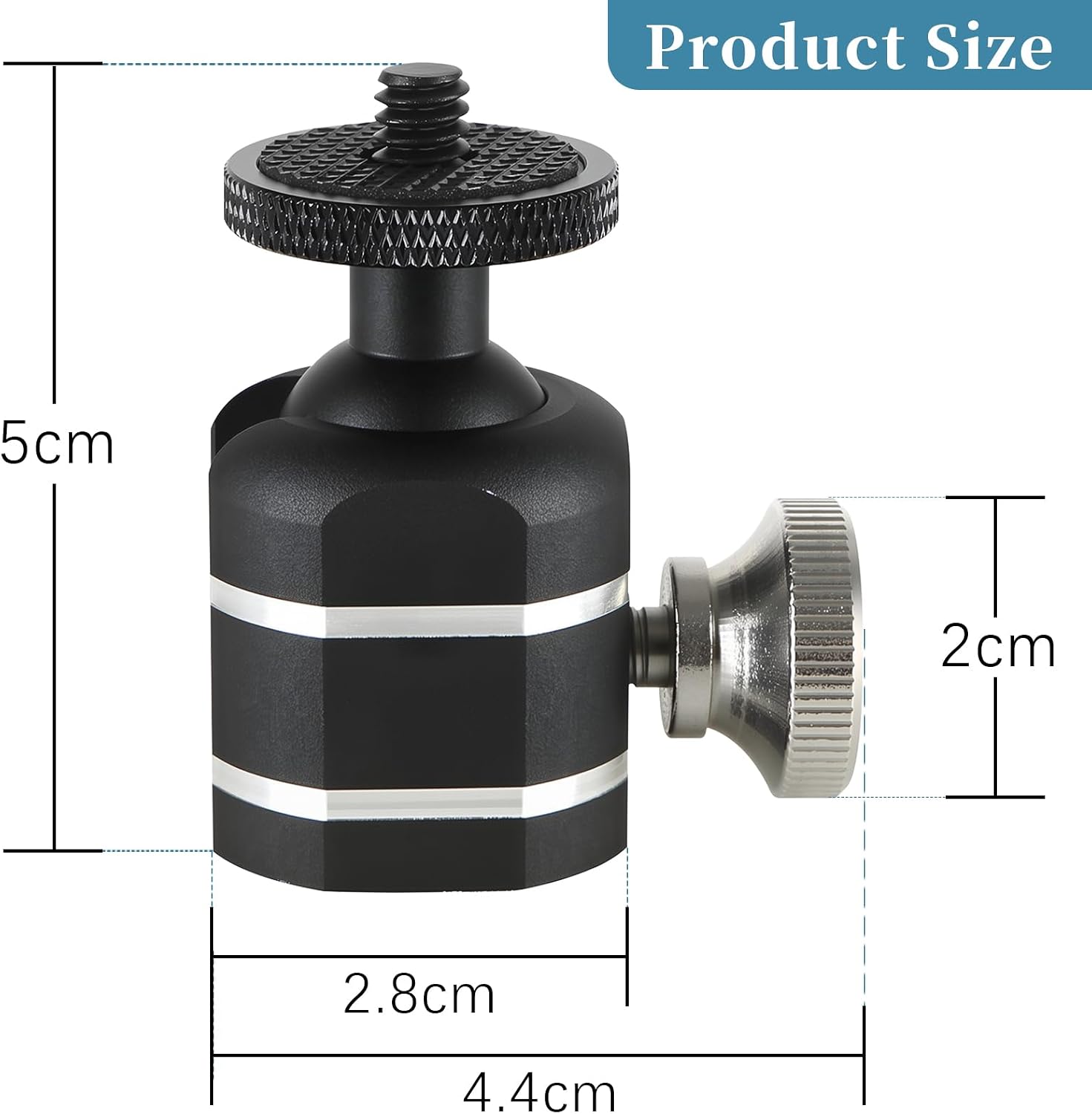 Detalle 2 de Acuxiaza Mini Ball Head 1/4" Swivel – 360°
