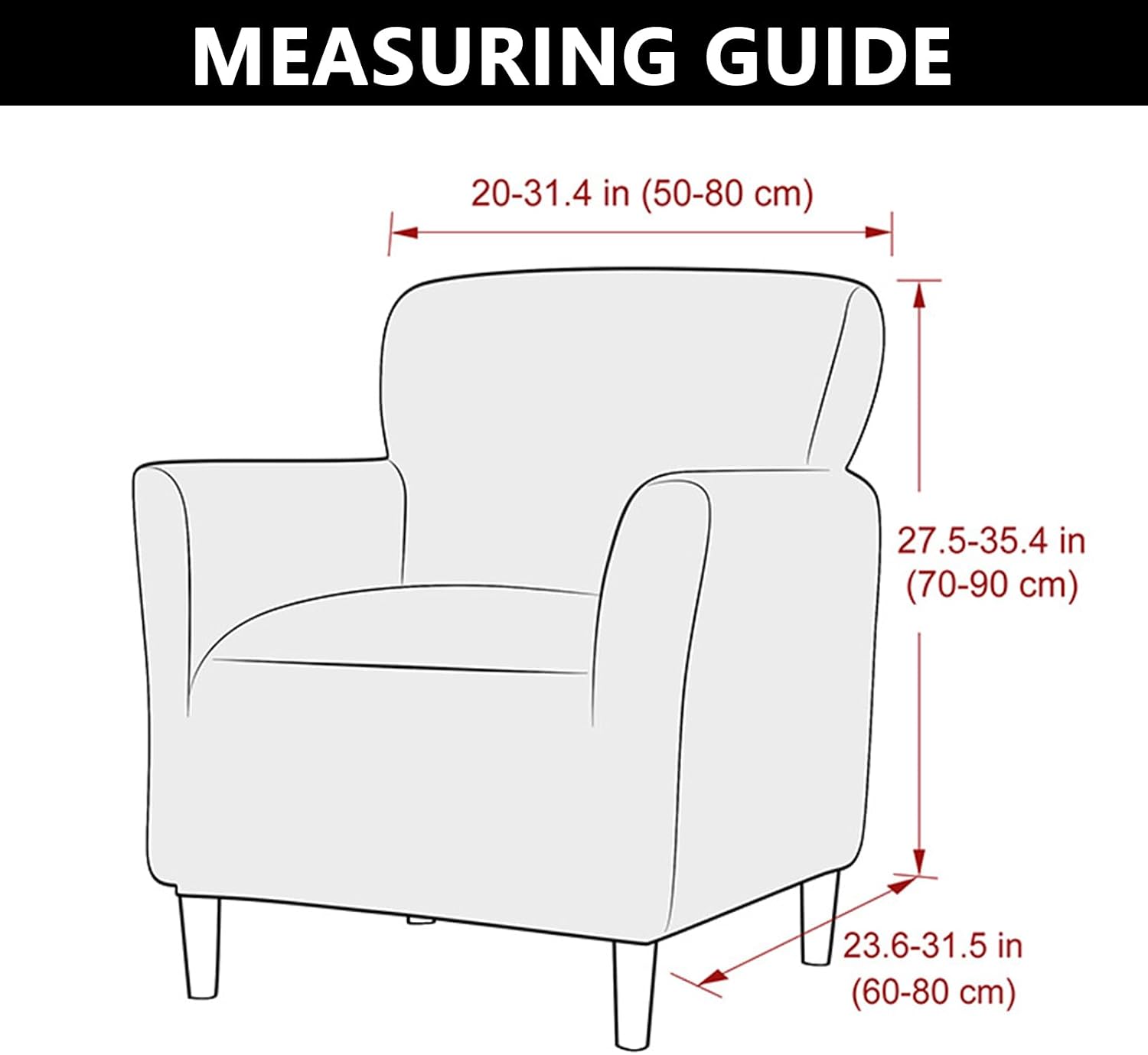 Detalle 1 de OKYUK Housse fauteuil de banquet extensible 1 pièce