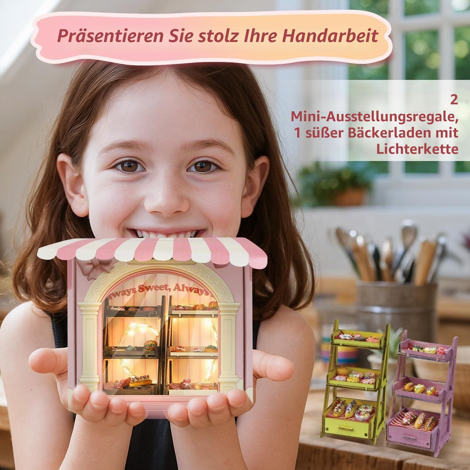 Thumbnail 4 de iLAND Basteln Mit Kindern Modelliermasse Lufttrocknend – Mini-Bäckerei DIY-Set für Kinder