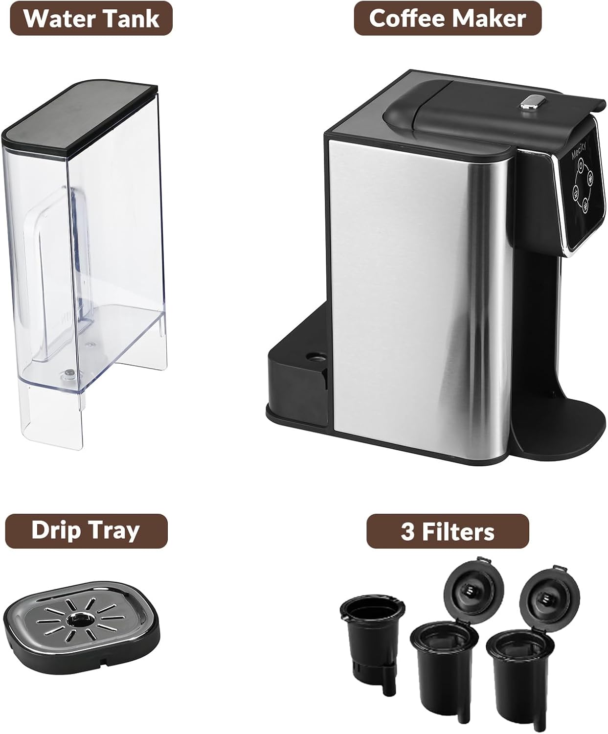 Thumbnail 6 de Mecity 3-in-1 Single Serve Coffee Maker (K-Cup Compatible) with Tea Maker & Instant Pot Mode
