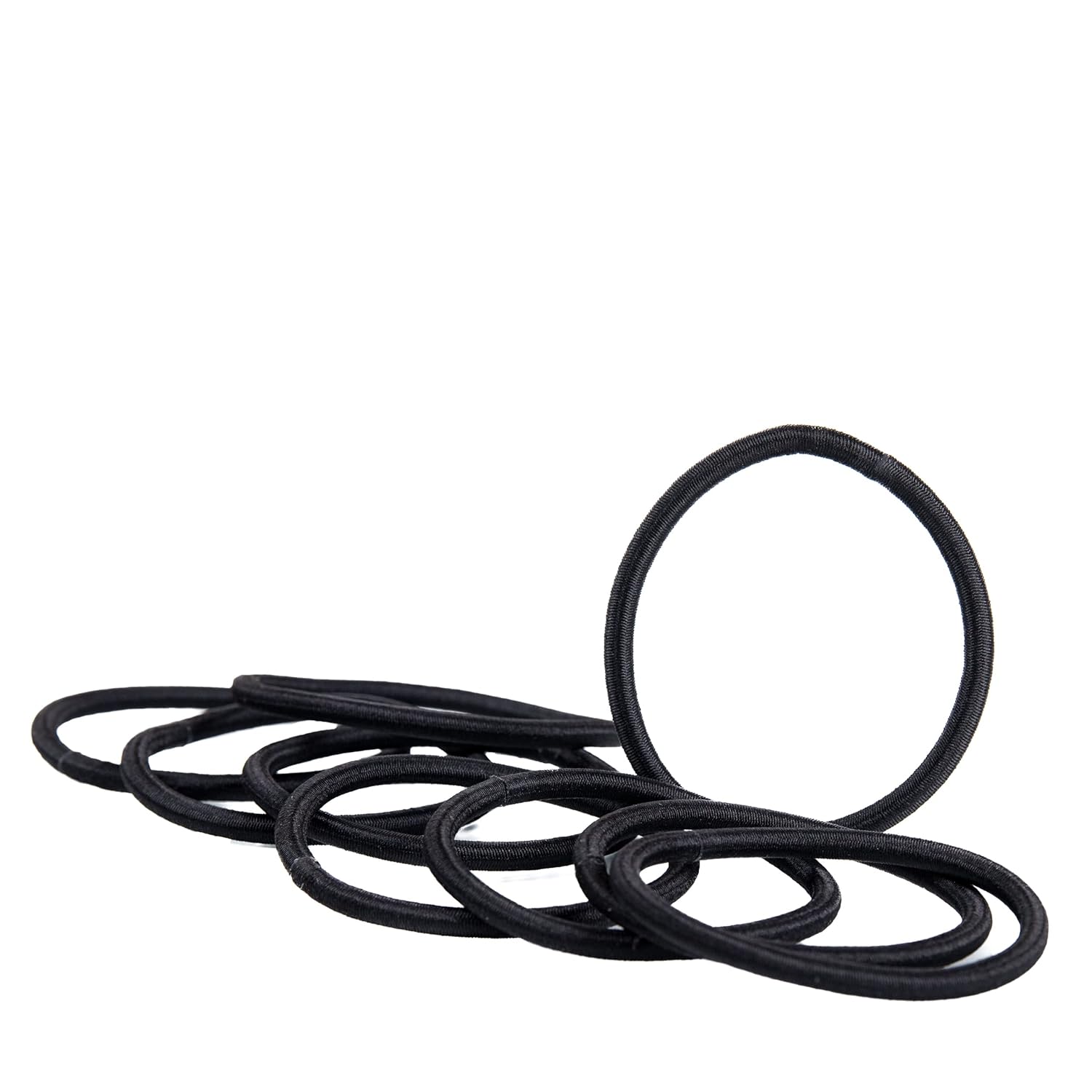 Detalle 2 de Amazon Basics Black Ponytail Holders (0.15-inch elastic hair ties), 32-pack