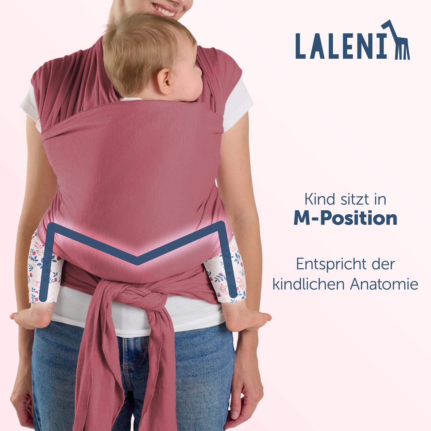 Thumbnail 1 de Laleni Tragetuch Baby – Neugeborenes bis 15 kg aus 100% Baumwolle, OEKO-TEX zertifiziert, 5,10 m