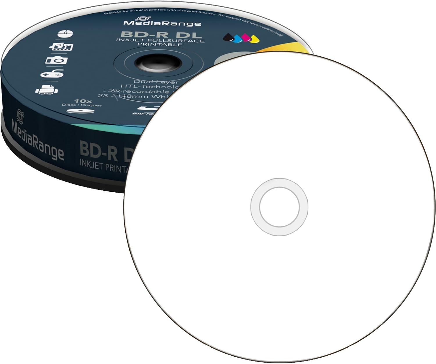 Thumbnail 6 de MediaRange BD-R Dual Layer 50 GB, płyty Blu-ray 6x do zadruku, 25 szt.