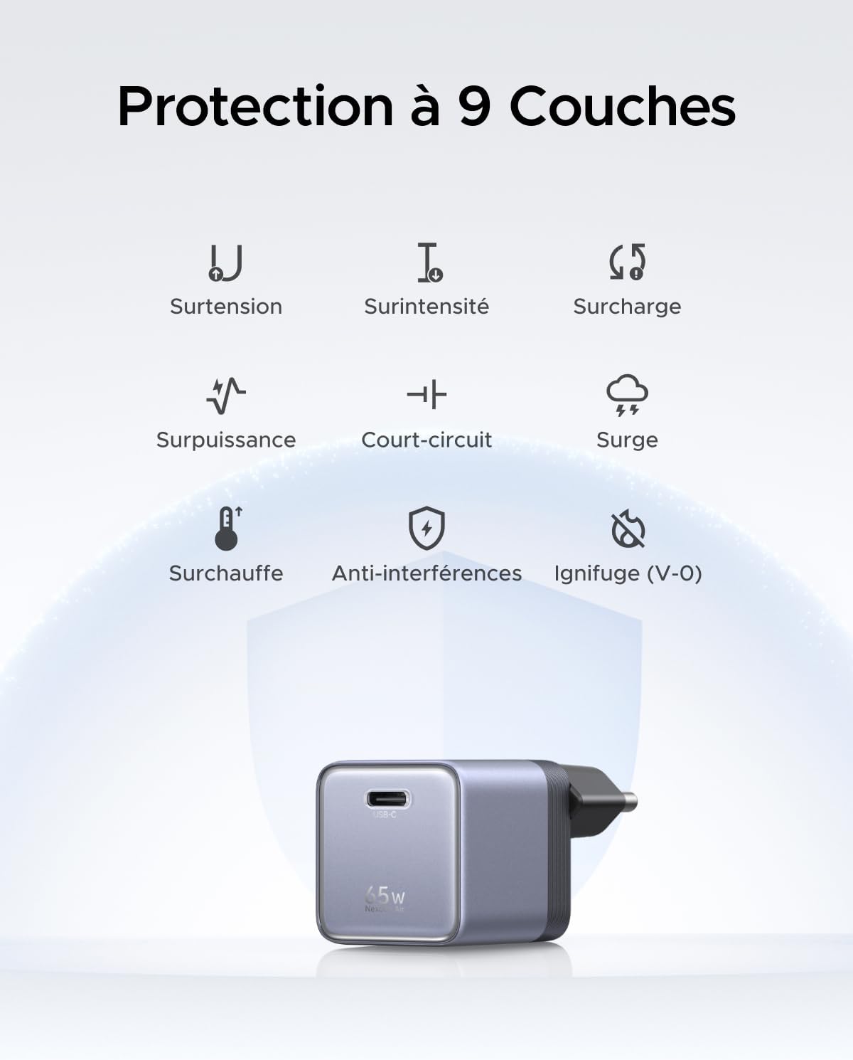 Thumbnail 6 de UGREEN Nexode Air 65W: Chargeur USB-C GaNInfinity avec câble 100W — polyvalent et compact