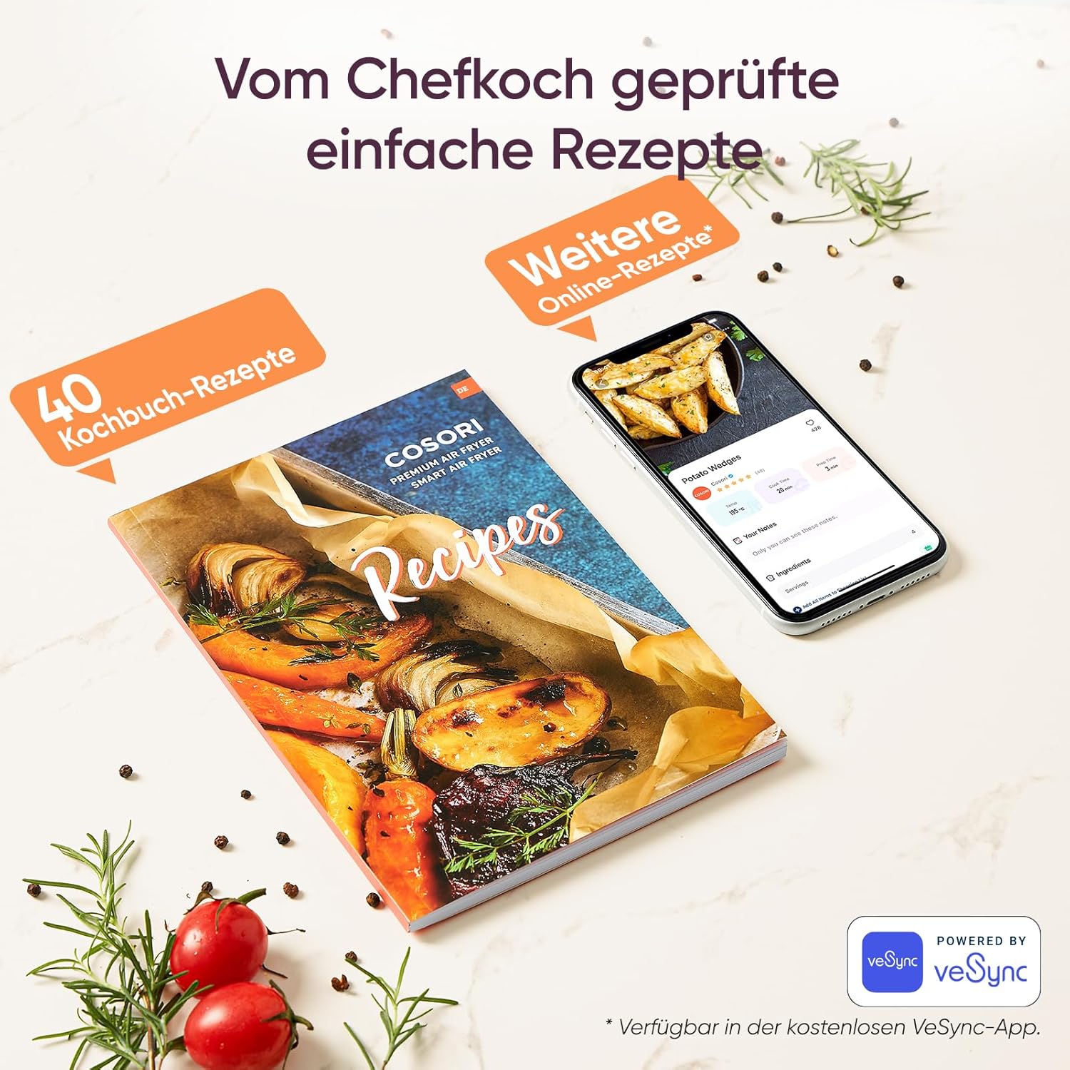 Thumbnail 6 de COSORI Heißluftfritteuse Airfryer Testsieger 2024 – 11‑in‑1 XXL (5,5 l) mit Shake-Reminder