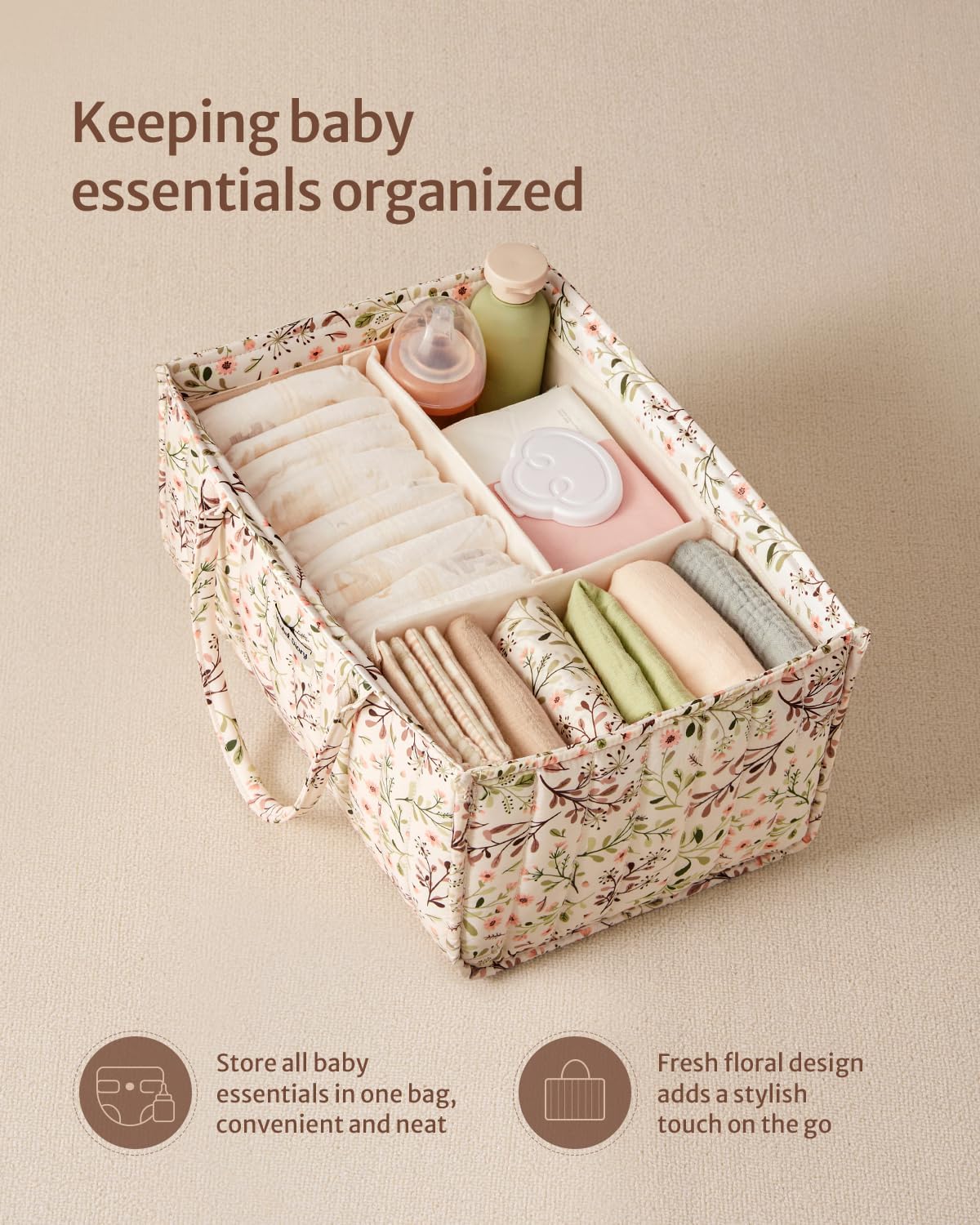 Detalle 2 de Blissful Diary Nappy Caddy Organiser 1 basket