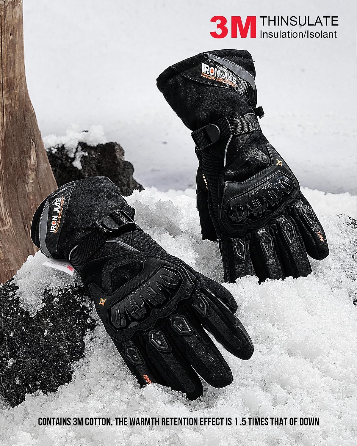 Detalle de IRON JIA'S Gants Moto Hiver Homologués Level 1 KP XL