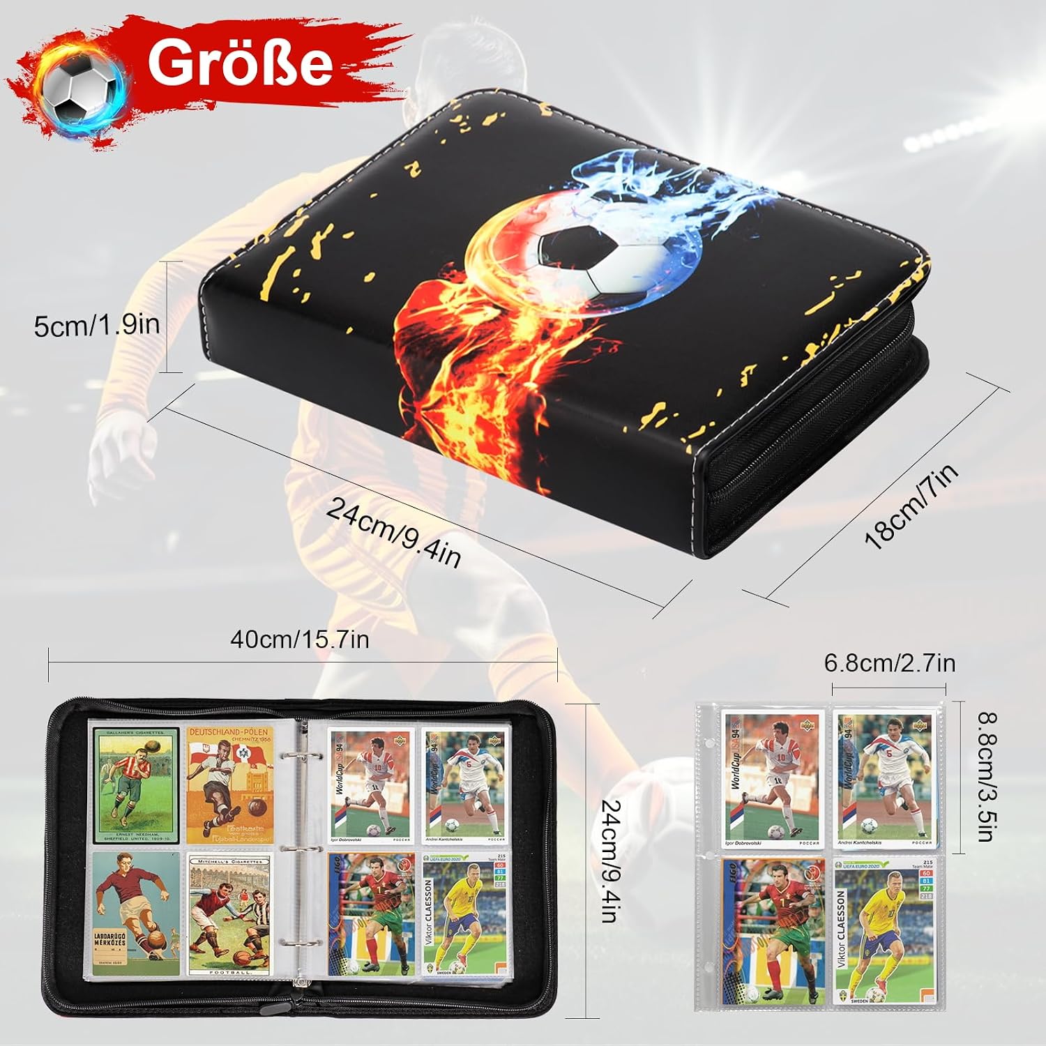 Thumbnail 1 de Fußball Sammelalbum mit 400 Karten