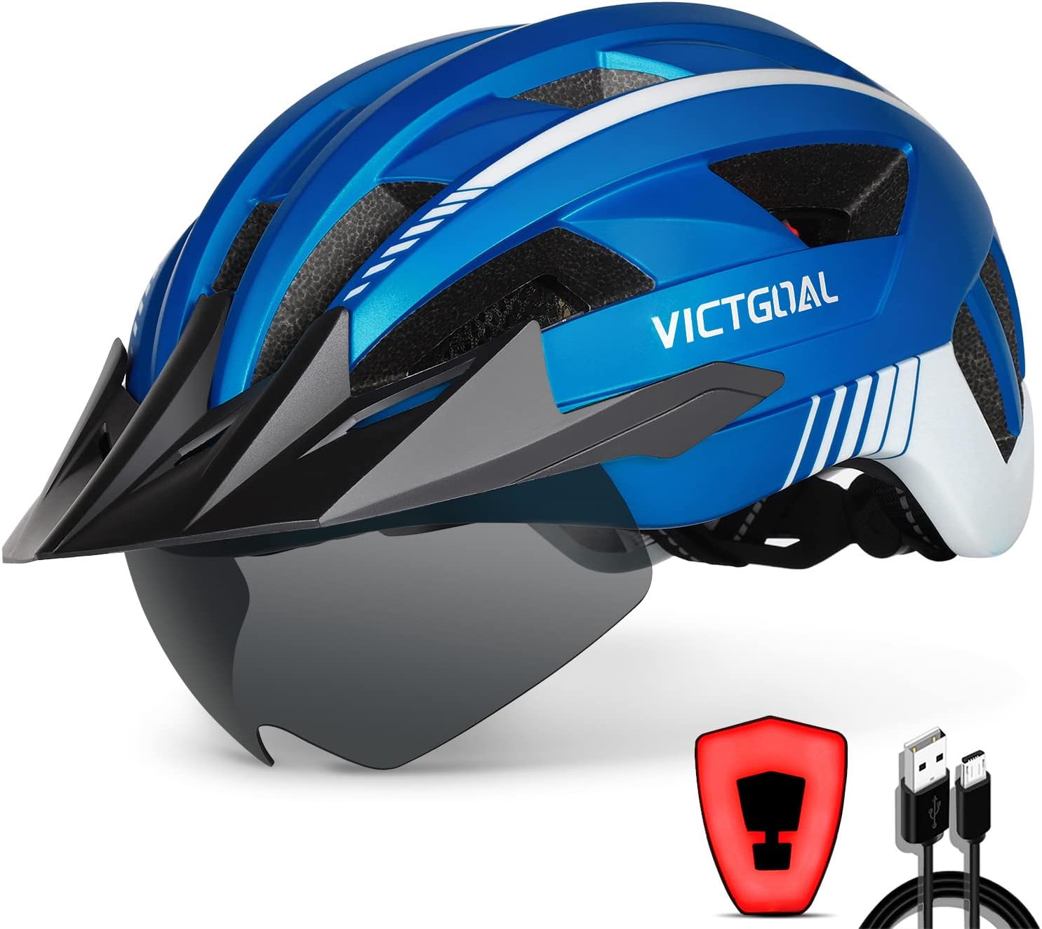Thumbnail 2 de VICTGOAL Fahrradhelm MTB Herren Damen mit Visier ⌚🎧?