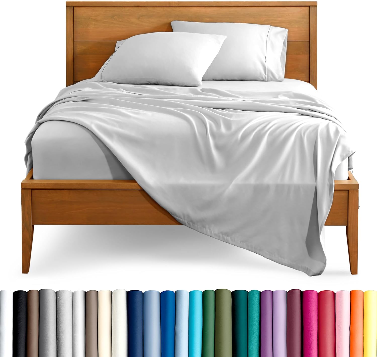 Detalle de Bare Home Queen Sheet Set, 1800 Thread