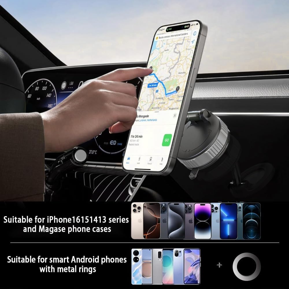 Detalle 1 de HoneTeek Vacuum Magnetic Phone Holder 360°